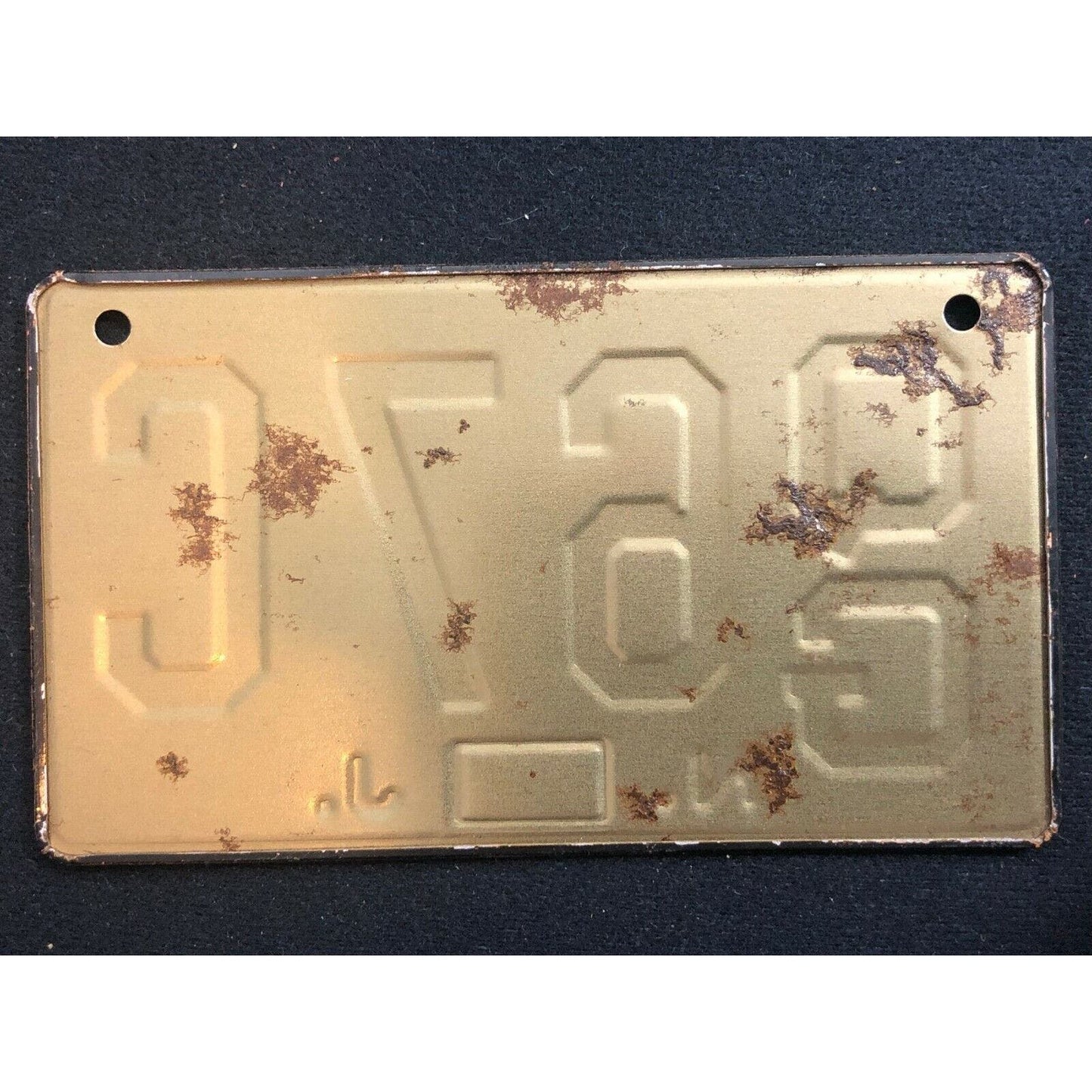 1953-54 General Mills Wheaties Tin Mini Bicycle License Plate - New Jersey