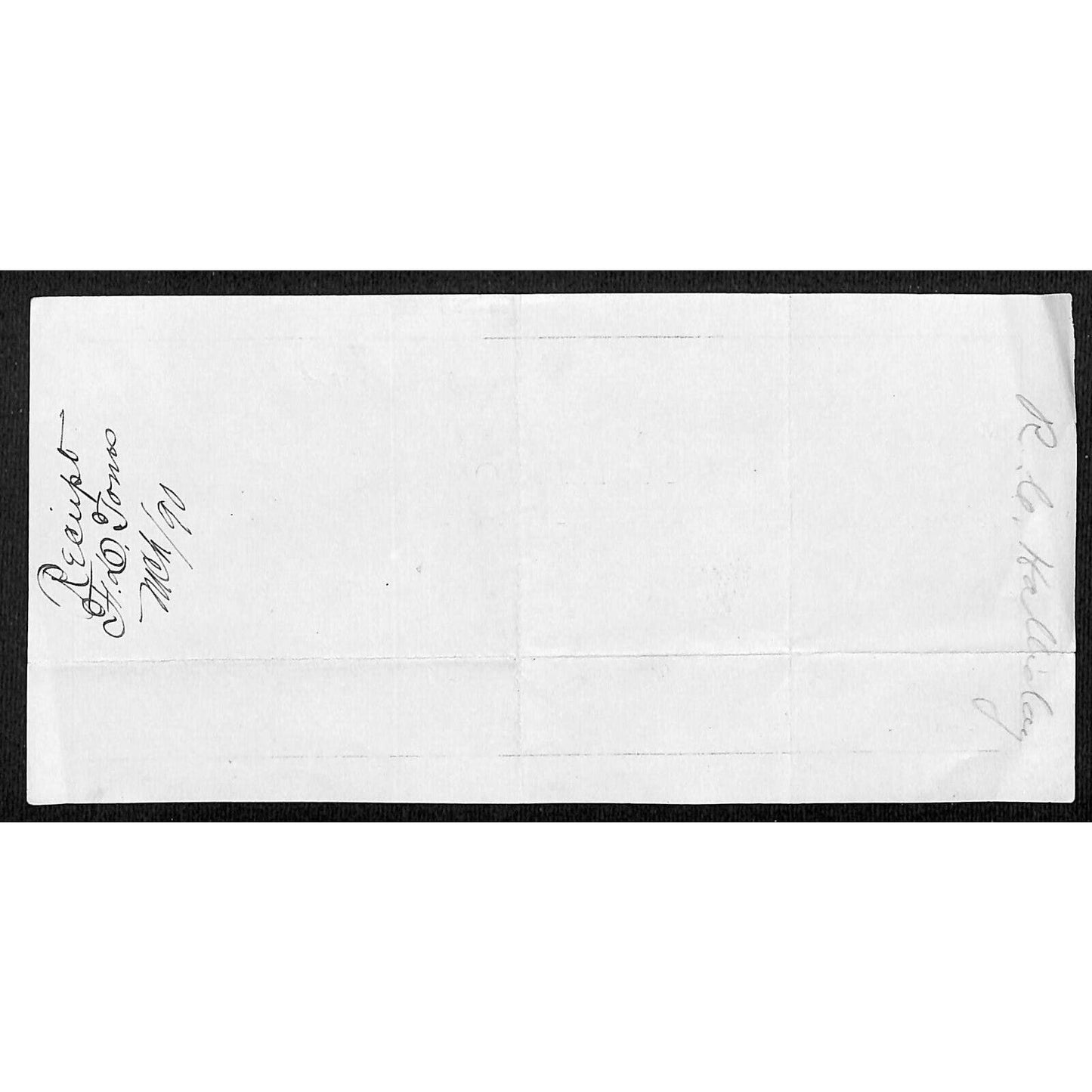 Dillon Montana Dr. F.D. Toms / R.C. Halliday Virginia City 1890 Receipt