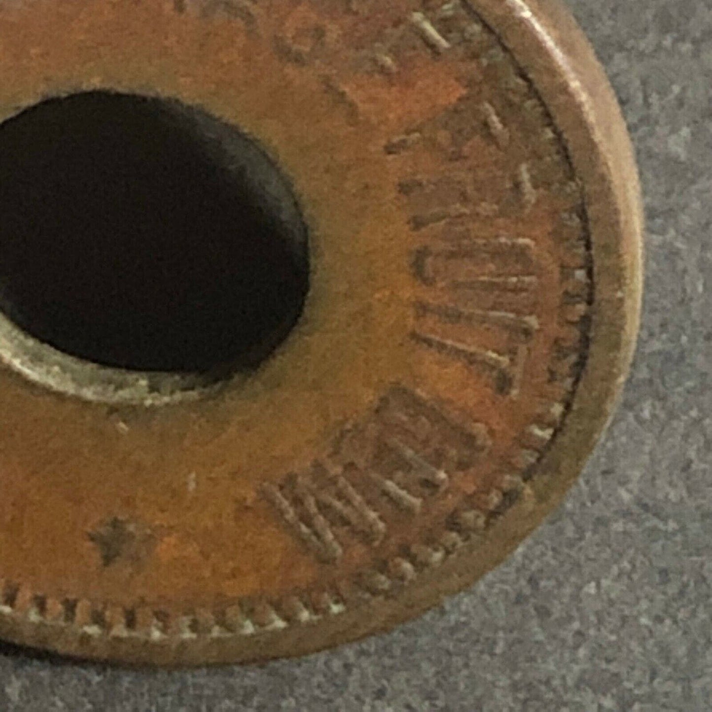Vintage 21mm Brass "Watling Fruit Gum Co. Chicago, ILL" - Donut Token
