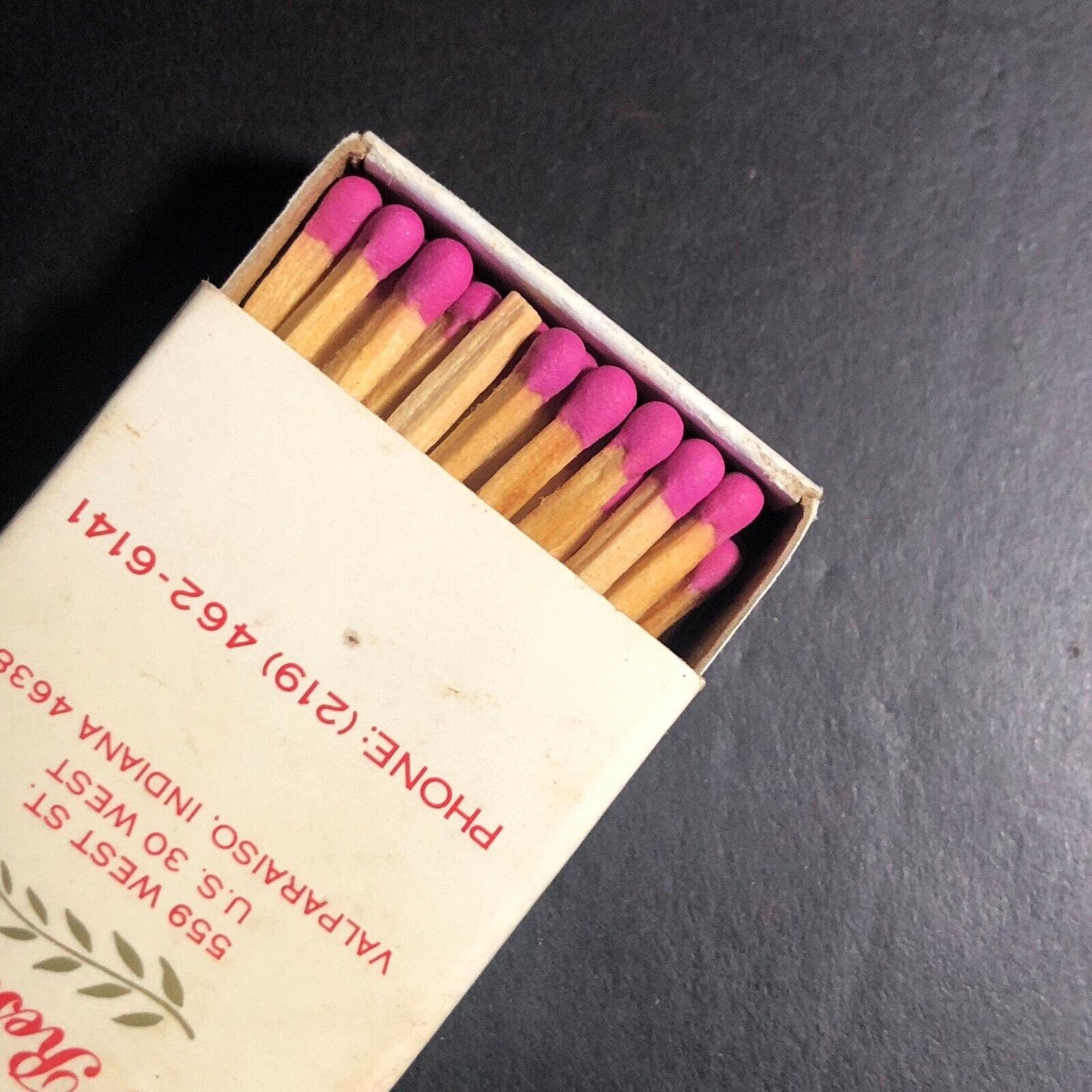 Pat's Restaurant Valparaiso, IN Matchbox / Matchbook c1974-84