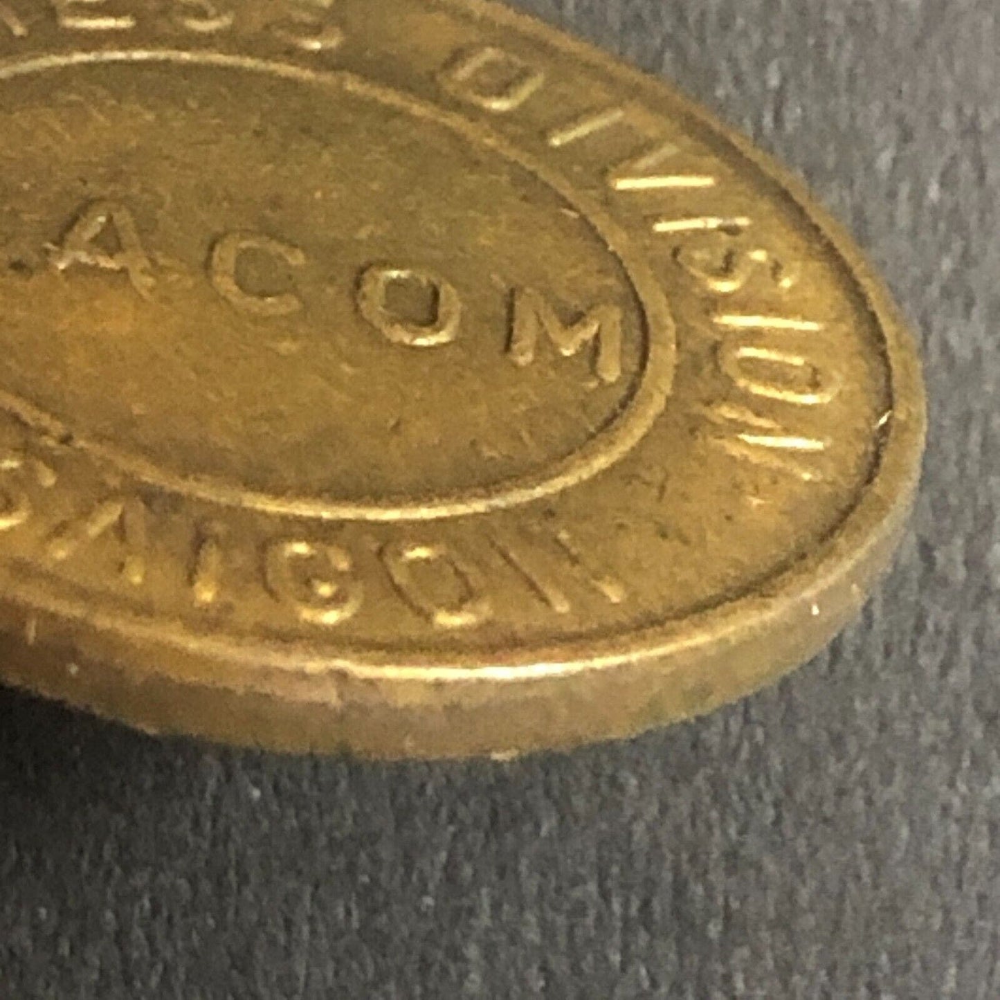 Vietnam Trade Token HACOM Open Mess Division Saigon w/ MACV Insignia - 21.4mm