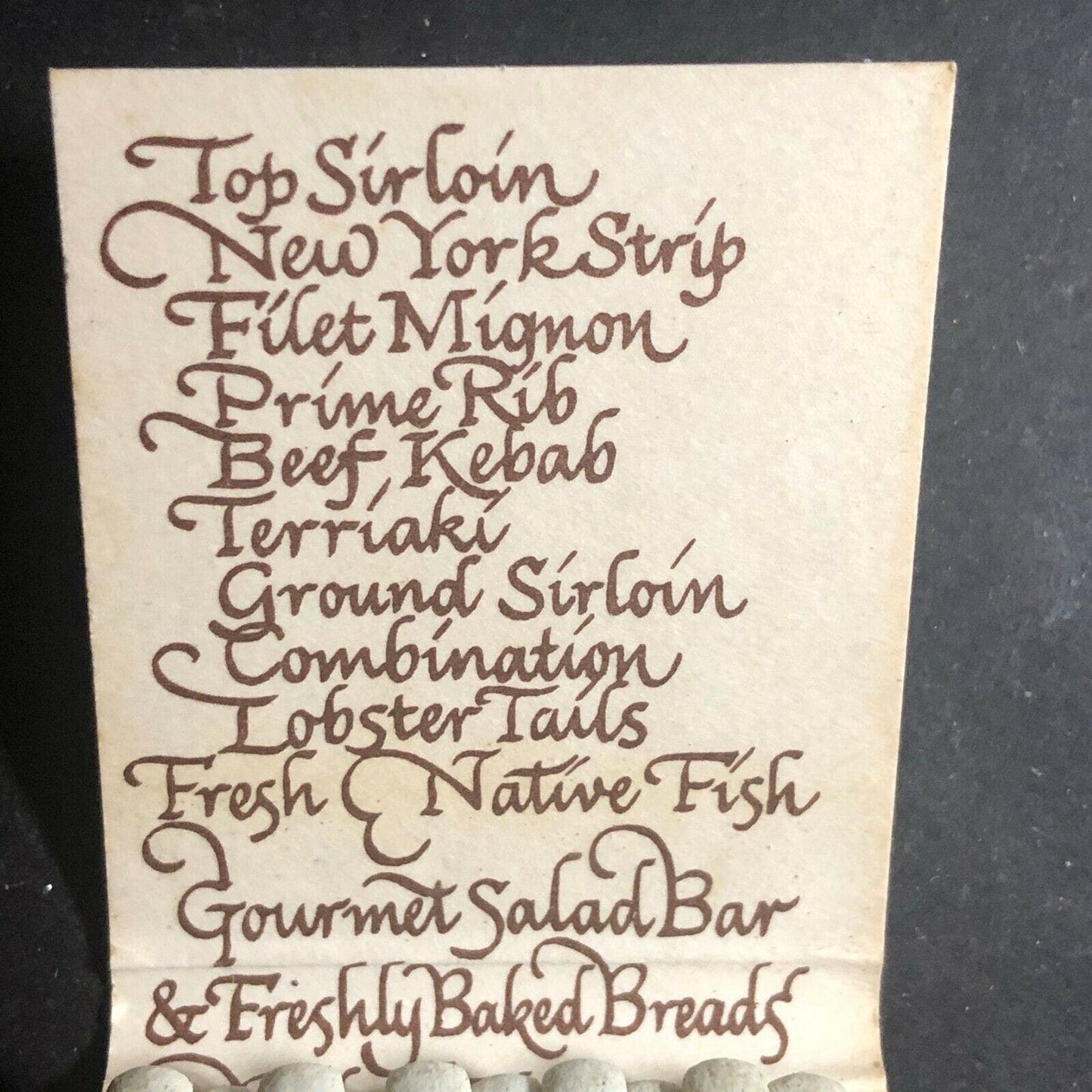 Vintage 1970's Full Matchbook - Charley Brown's - Vero Beach, FL