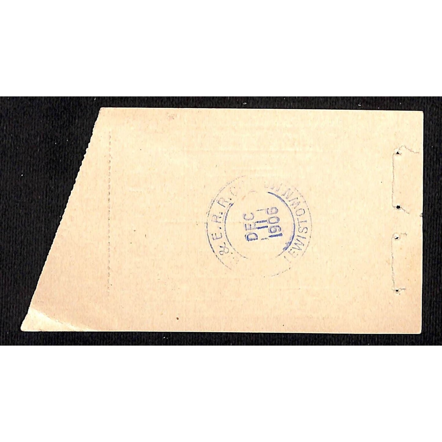 1906 Quincy, Omaha & Kansas City Railroad Co. Ticket Stub Lewistown "Clergy"