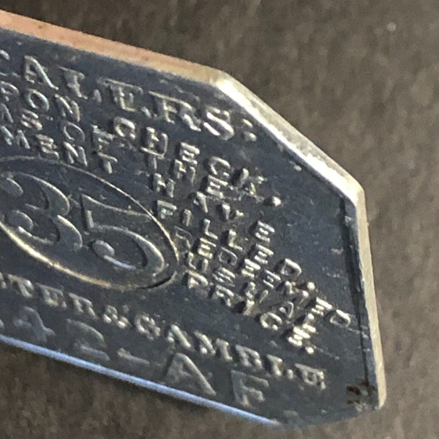Ivory Flakes Soap Procter and Gamble Alum Trade Token "35" 28mm c1920-30's