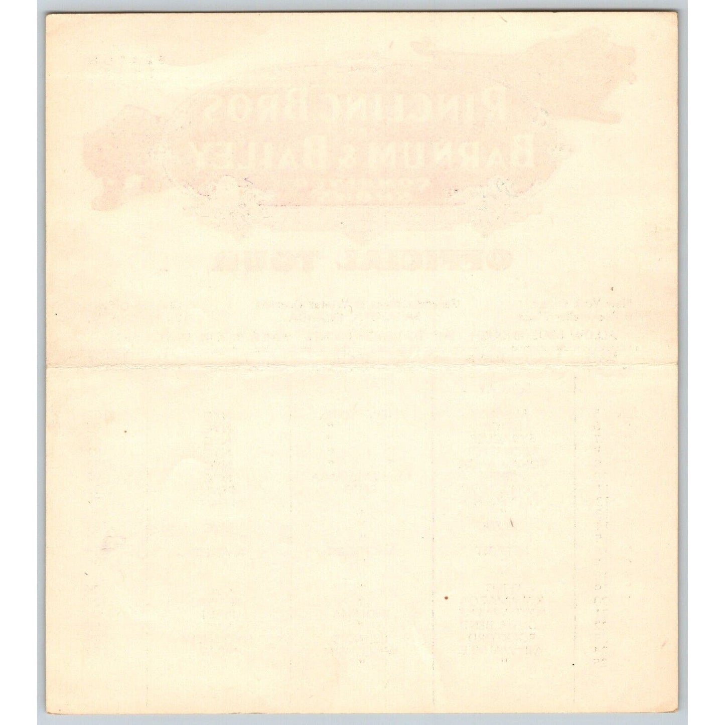 1948 Ringling Bros Barnum Bailey Circus Route Card Albany Utica Syracuse Erie