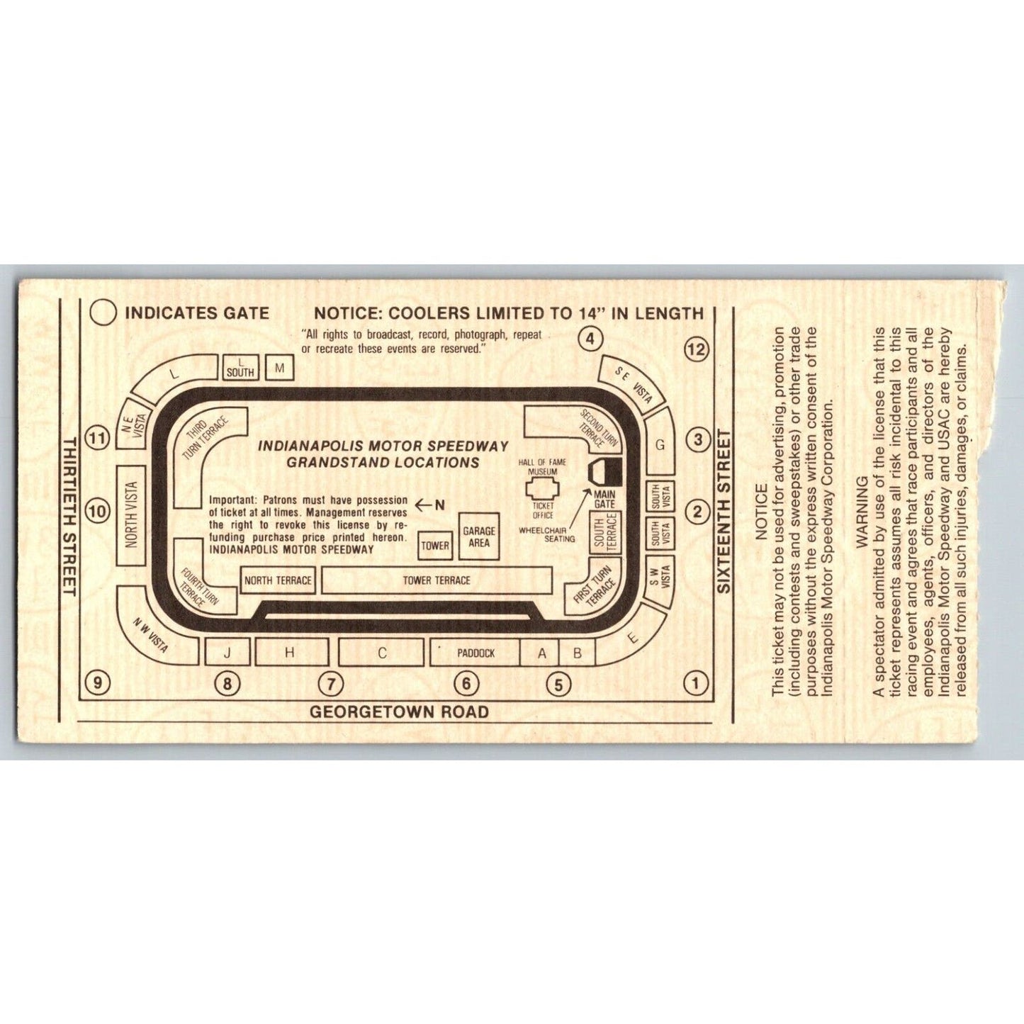 1993 Indianapolis 500 Ticket Stub Racing IMS Al Unser Jr. - seat 10