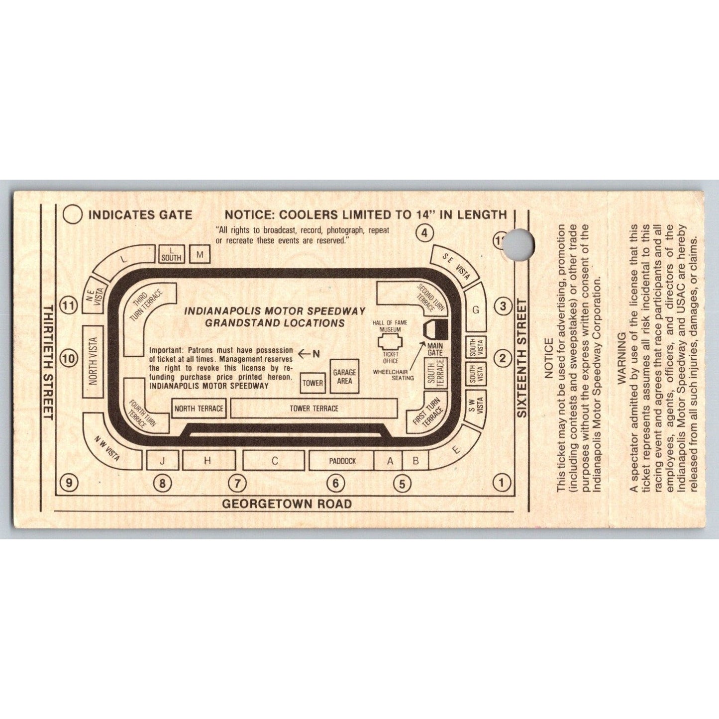 1993 Indianapolis 500 Ticket Stub Racing IMS Al Unser Jr. - seat 11