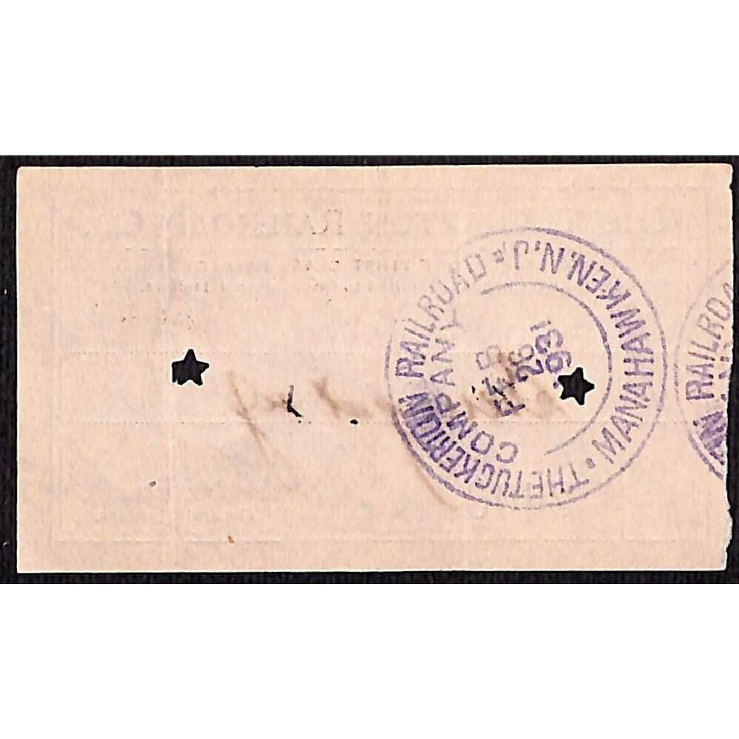 1931 Tuckerton Railroad First Class Ticket Manahawken, NJ Scarce #2403