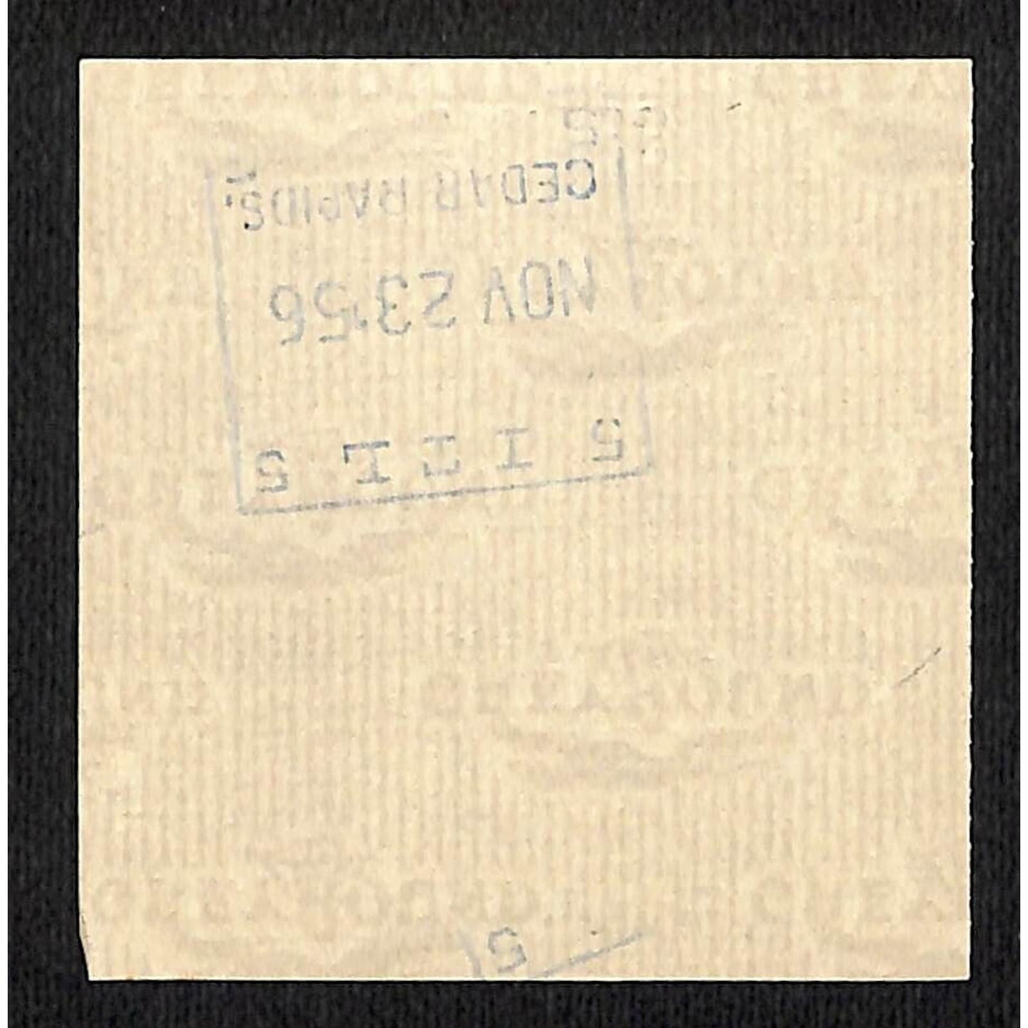 Overland Greyhound Lines Identification Check Ticket 1956 to West Liberty, LA