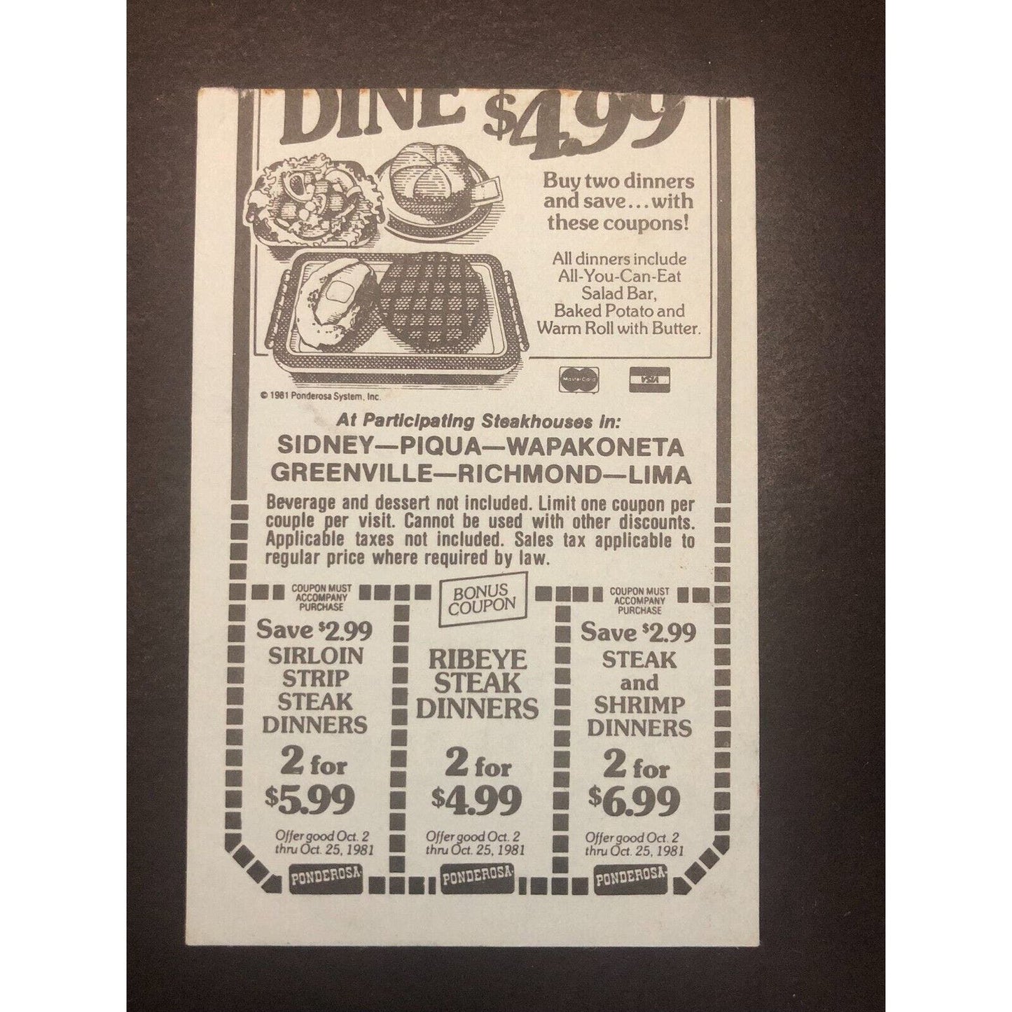 Eldora Speedway Rossburg, OH 1981 USAC 4-Crown Nationals Pit Pass Stub