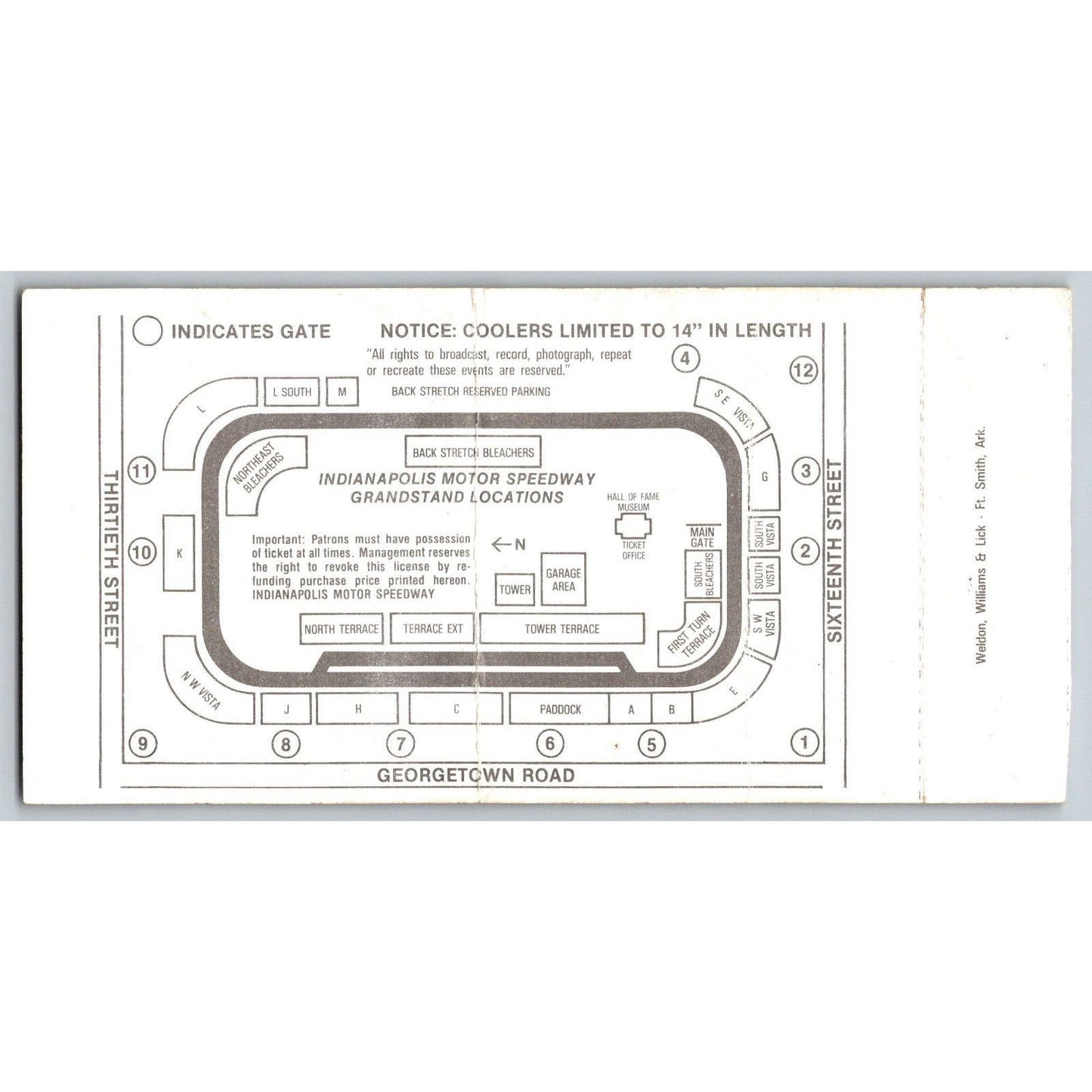 1987 Indianapolis 500 Ticket Stub Racing IMS Bobby Rahal seat 19