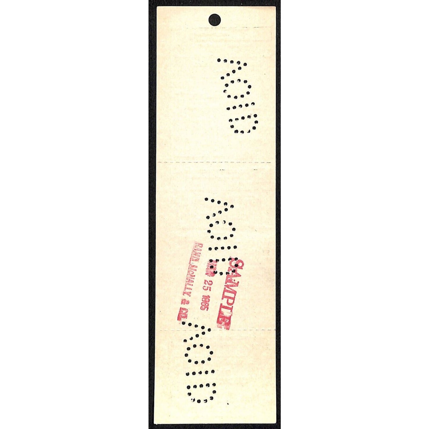 Burlington Route St. Paul to Chicago Unused VOID SAMPLE UNNUMBERED Ticket 1965