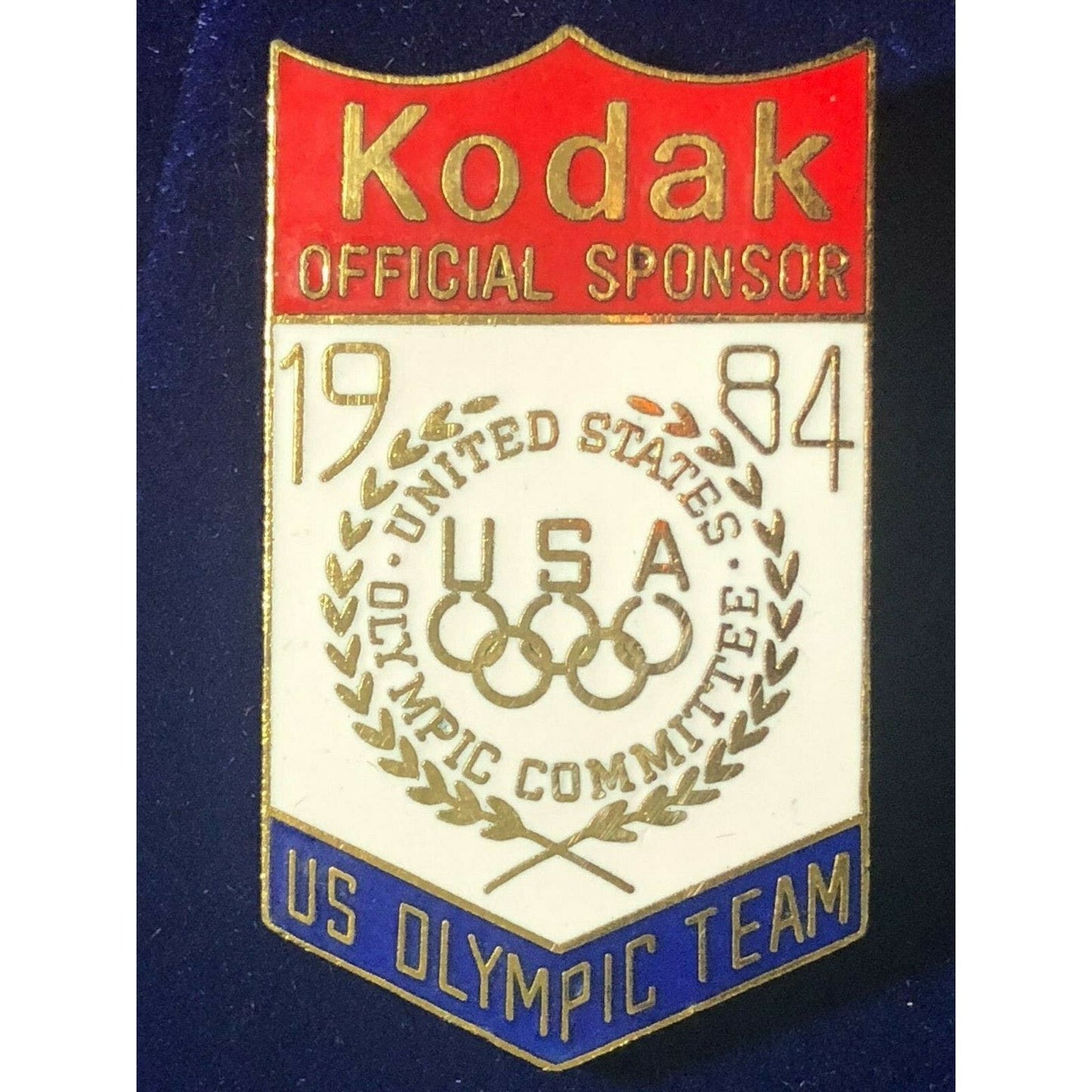 1984 Kodak Lapel Hat Pin - Official Sponsor US Olympic Team / Committee