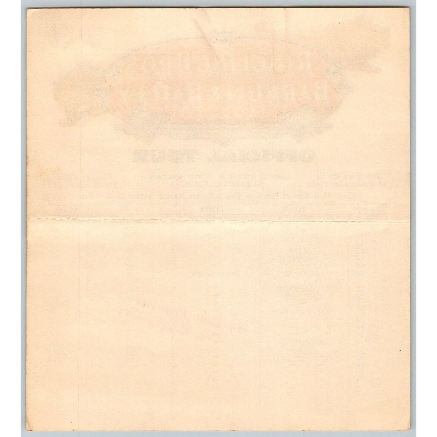 1949 Ringling Bros Barnum Bailey Circus Route Card Tacoma Portland Oakland