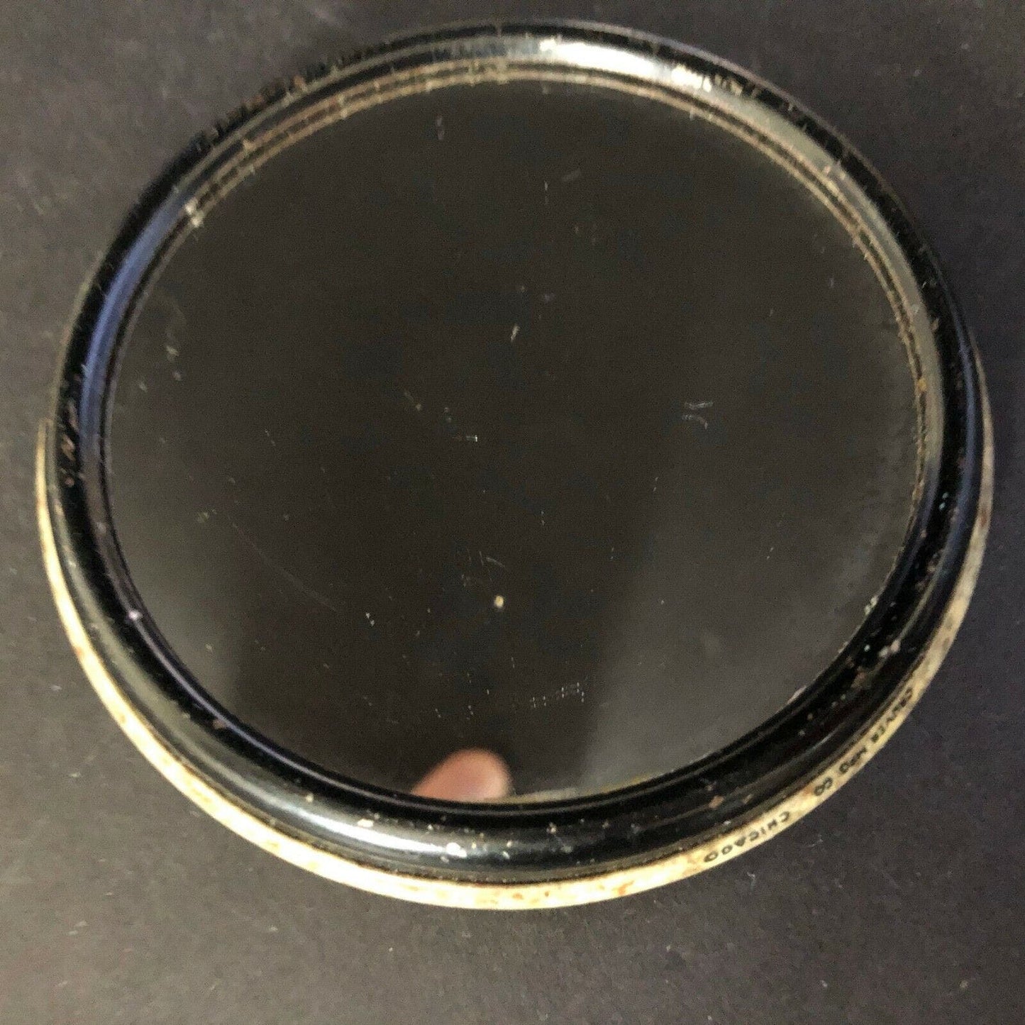 Aetna (Insurance) Advertising Mirror / Paperweight 3 1/4" "Homer Hough" c1950's
