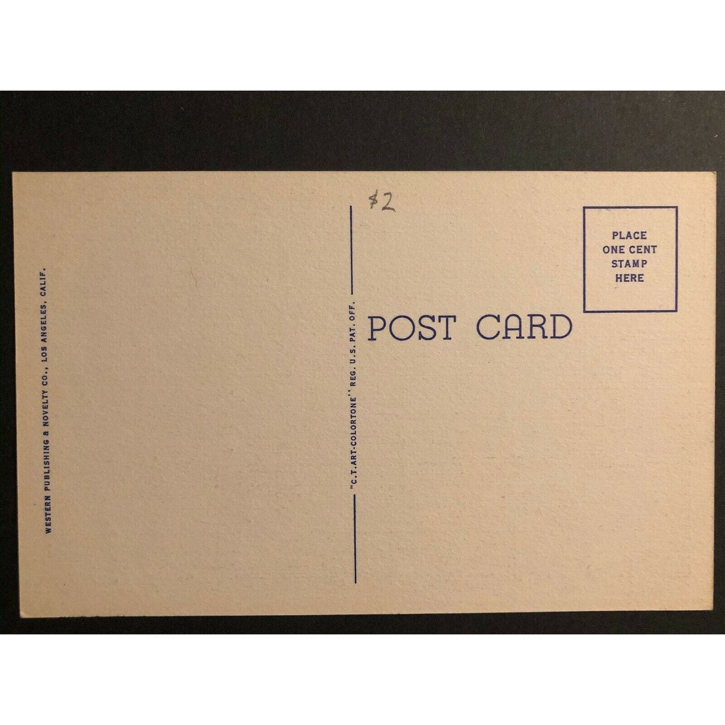 Vintage Linen Postcard - United States Post Office - Hollywood, CA