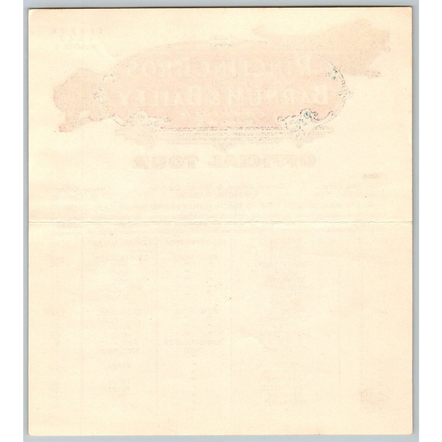 1947 Ringling Bros Barnum Bailey Circus Route Card Upstate New York