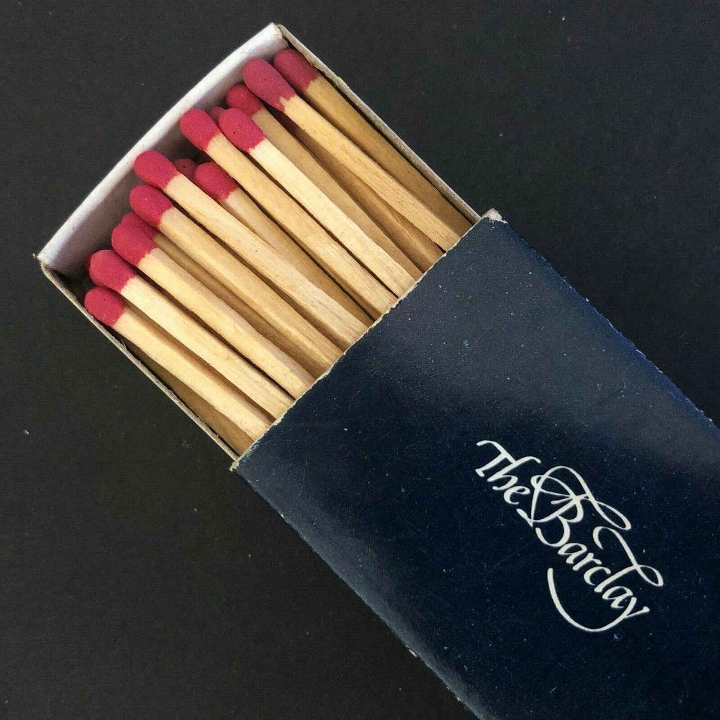 c1970's-80's Wooden Matchbox Matchbook "The Barclay"