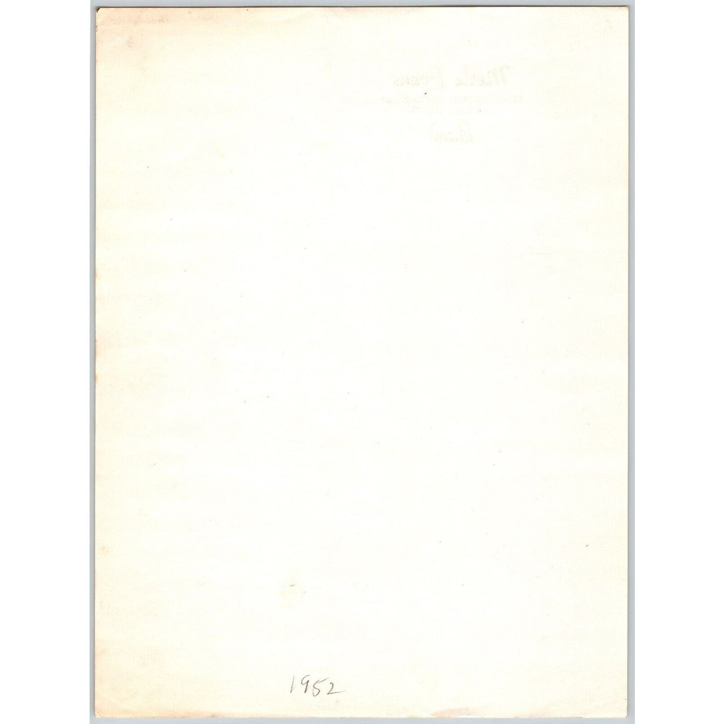 Merle Evans Band c1952 Circus Letterhead Ringling Bros. w/ Tent Art