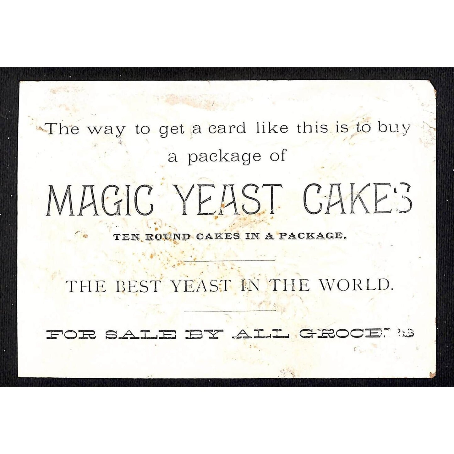 Magic Yeast Cakes Victorian Trade Card - Floral w/ Mixed Flowers