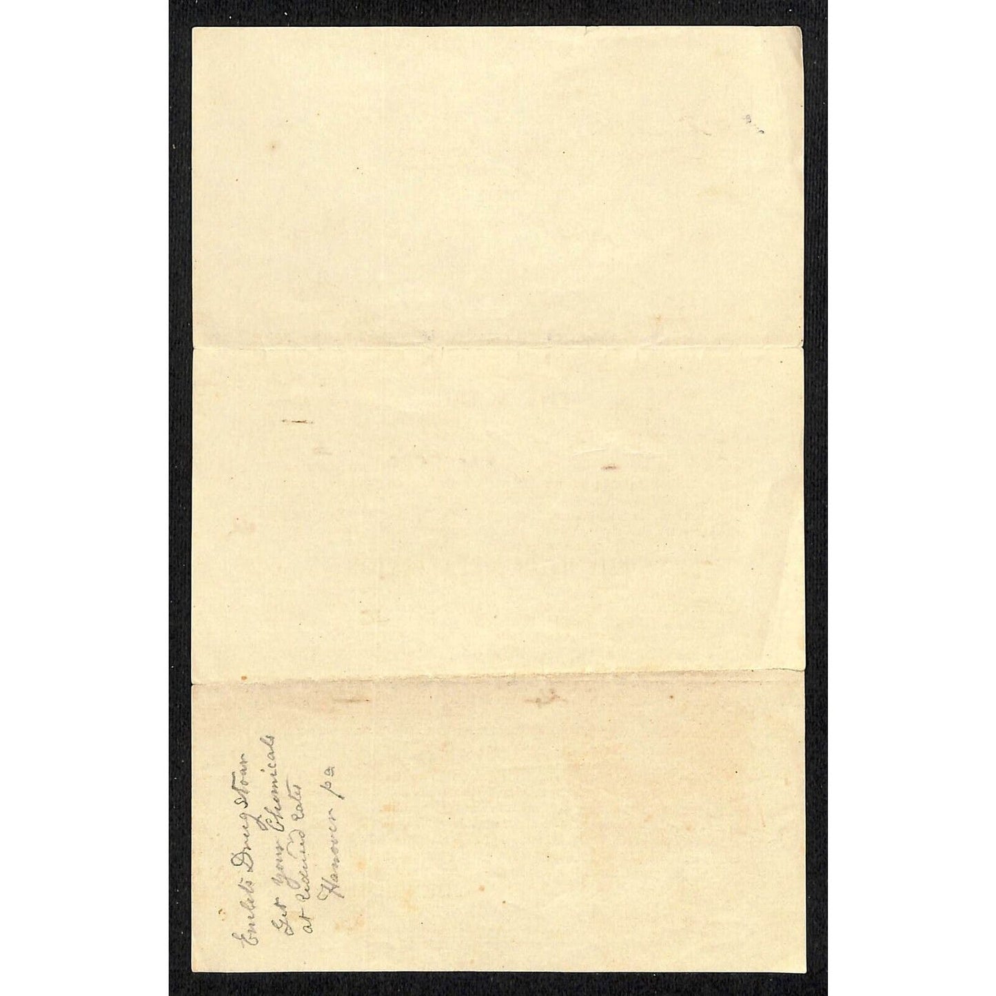 Littlestown, PA Tree Vitalizer Wash Advertising Sheet 1885 - Very Scarce