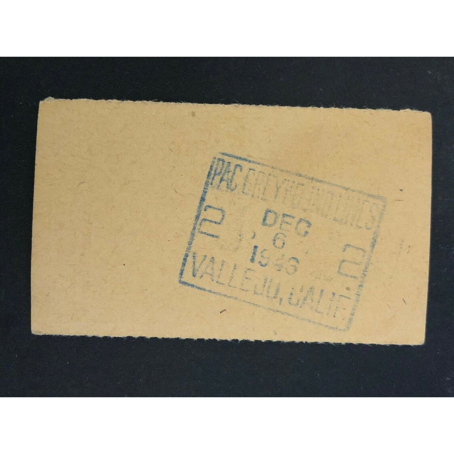 Pacific Greyhound Bus Lines I.D. Check / Ticket "Rodeo" 23890 c1945-1955