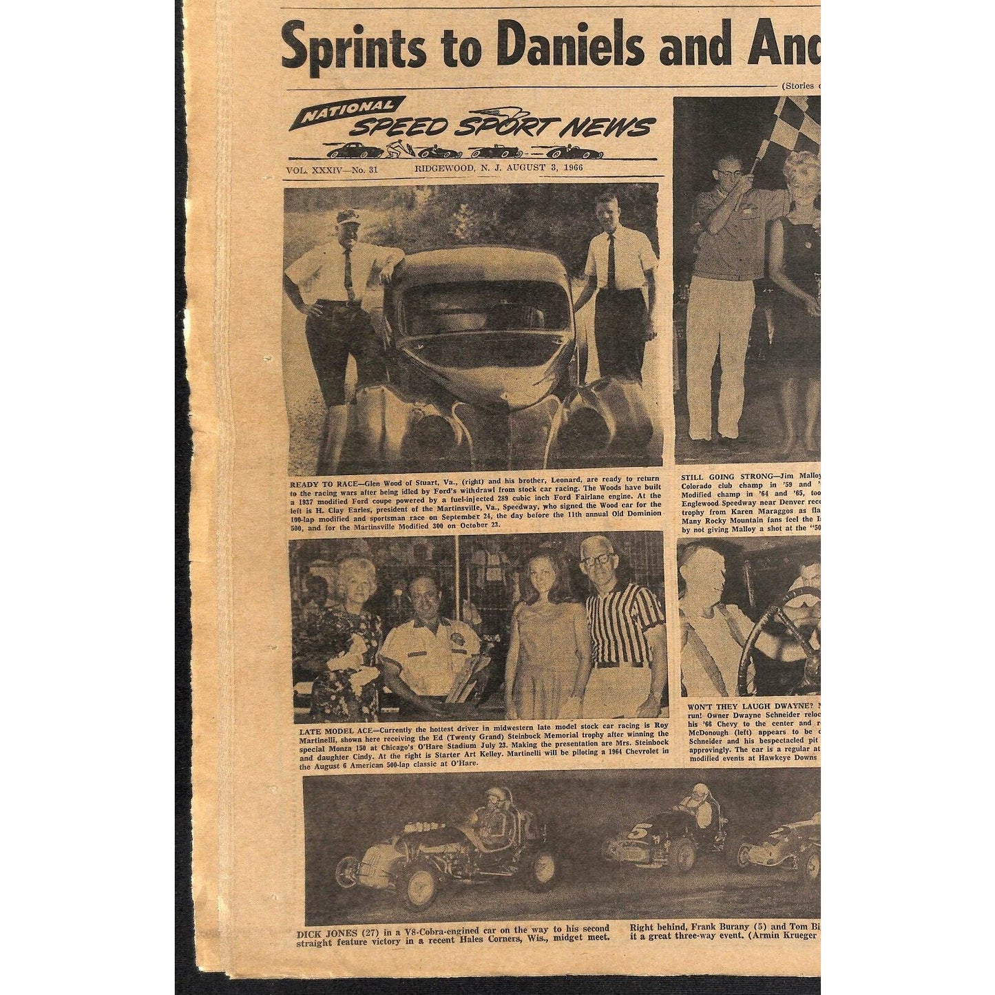 National Speed Sport News 8/3 1966 Weight Penalty Dropped for 67 Racing 27pp VGC