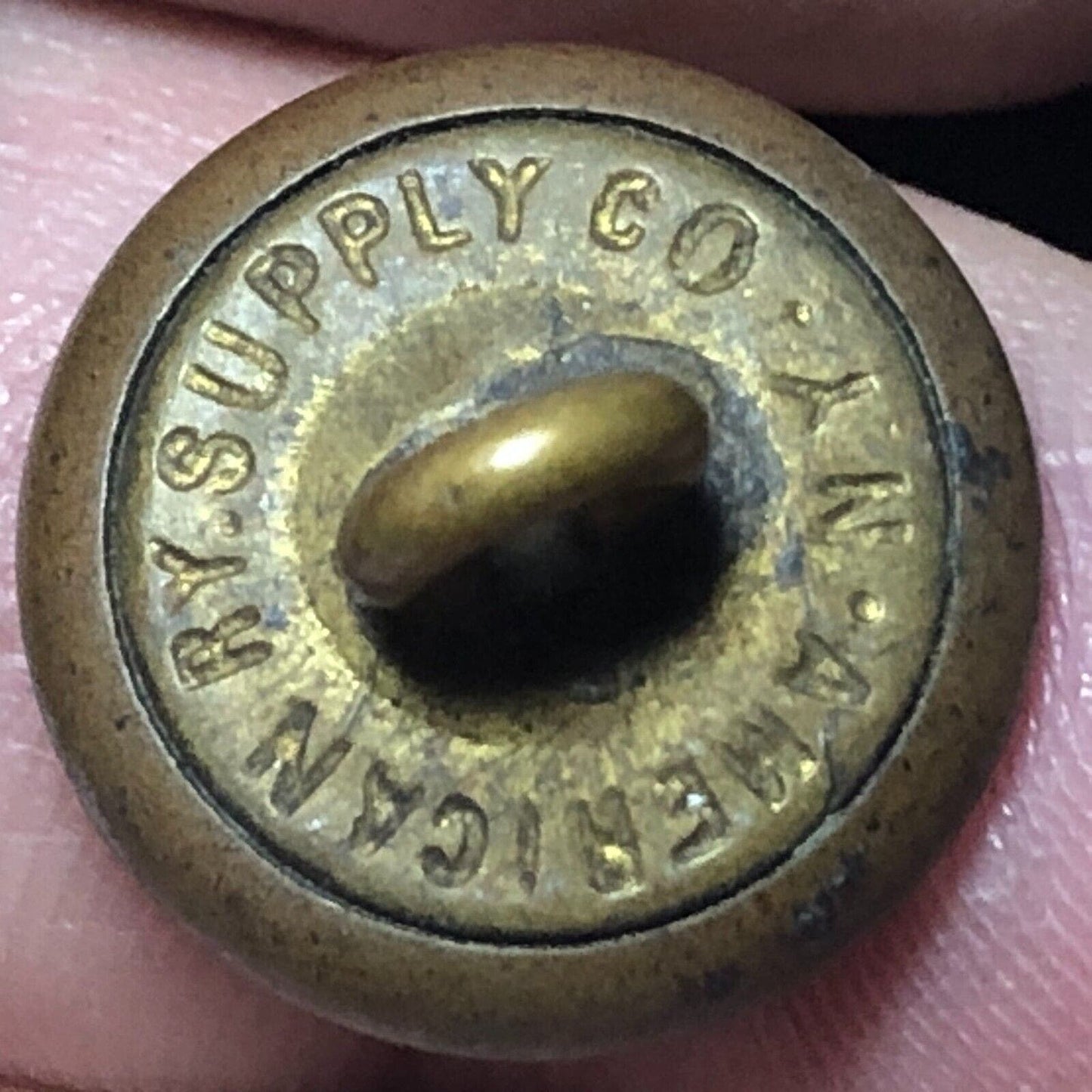 Oneida Railway Co Railroad Brass Uniform Button 1/2" American RY Supply Scarce