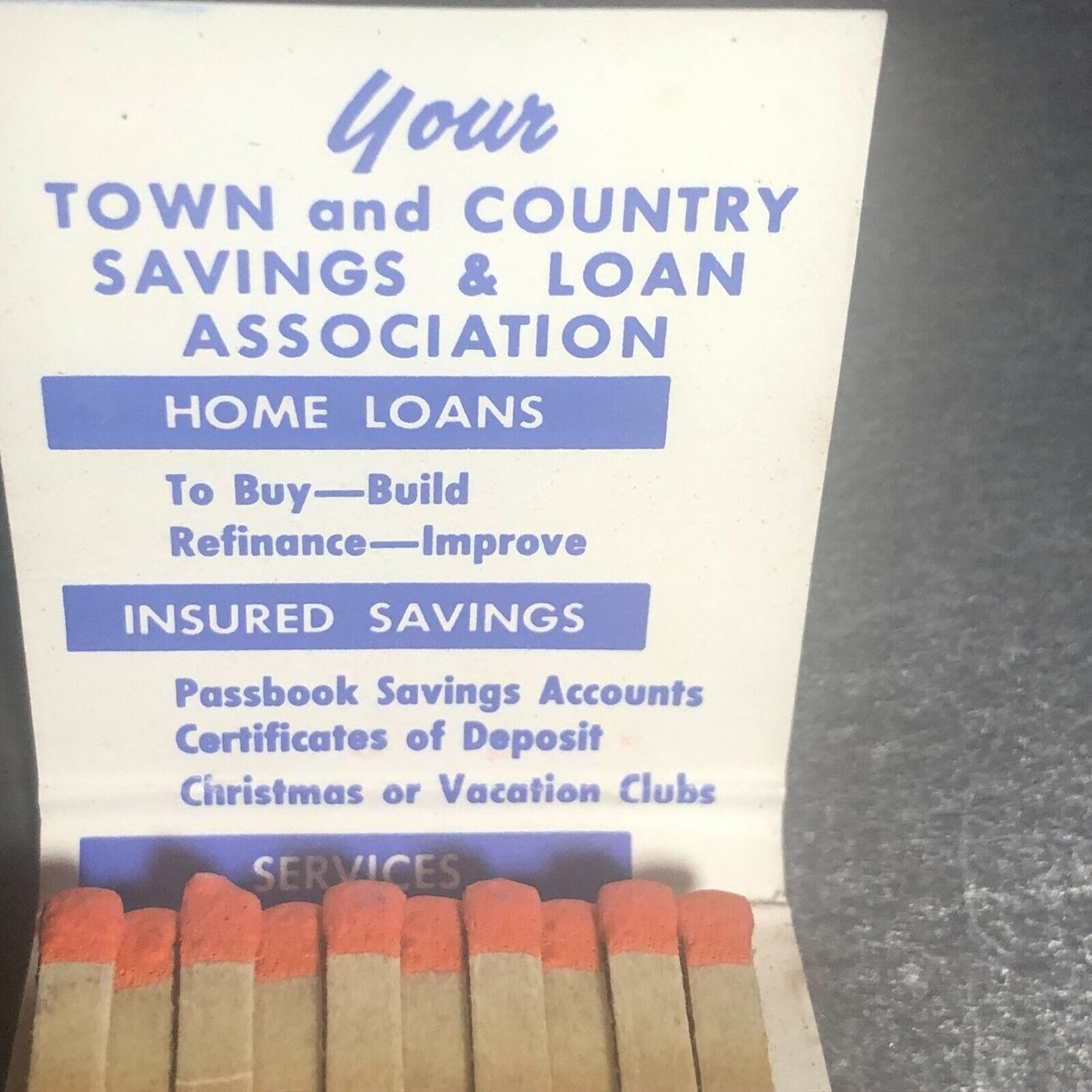 1950's-60's Full Matchbook - "Jefferson Savings" West Jefferson, OH