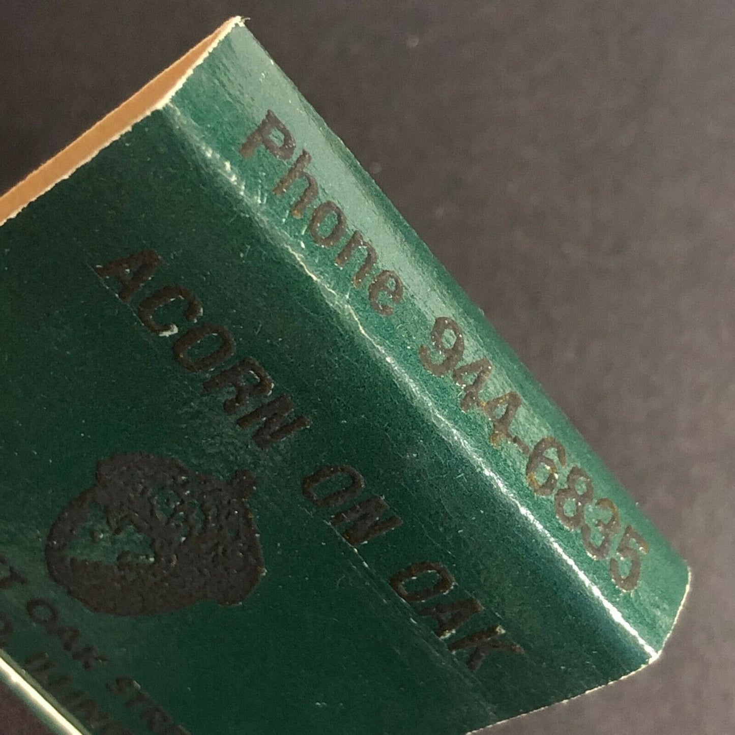 c1960's Full Matchbook "Acorn on Oak" Piano Bar Restaurant - Chicago, IL Scarce