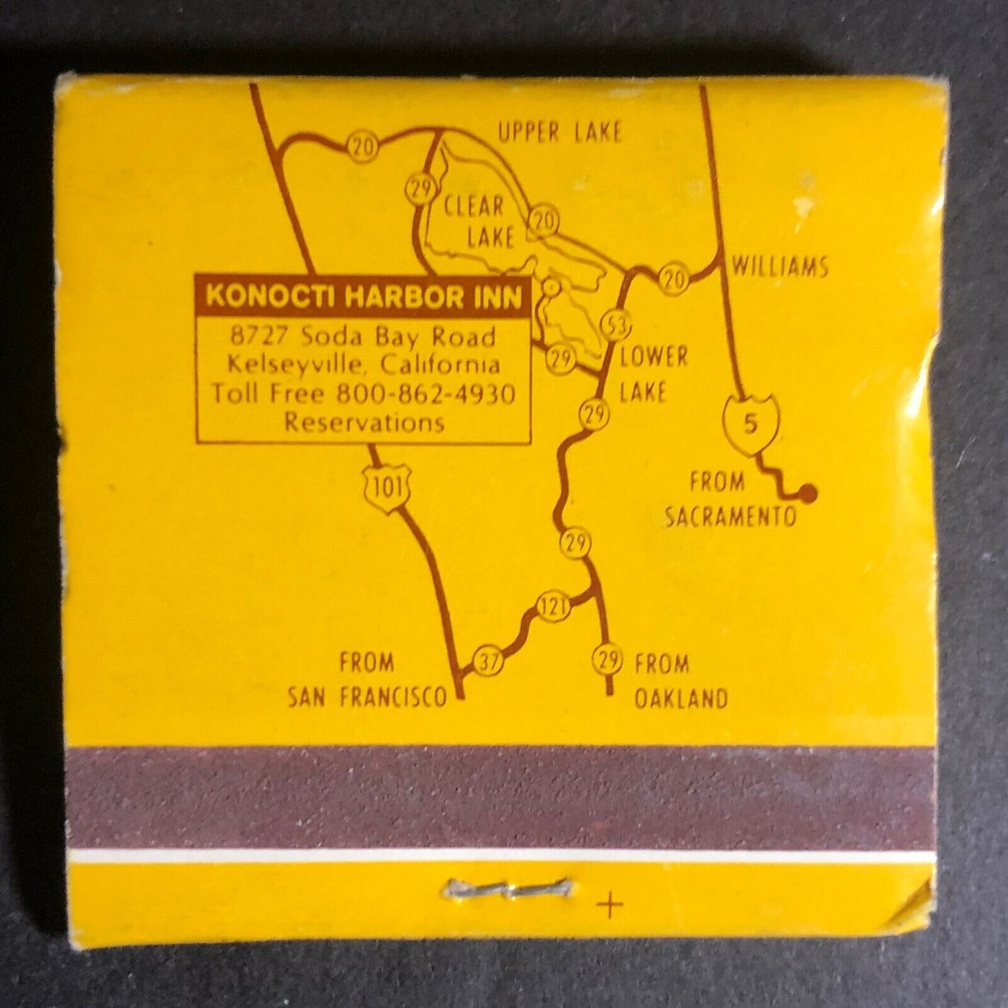 Konocti Harbor Inn Kelseyville, CA 28-Strike Full Matchbook c1975-85