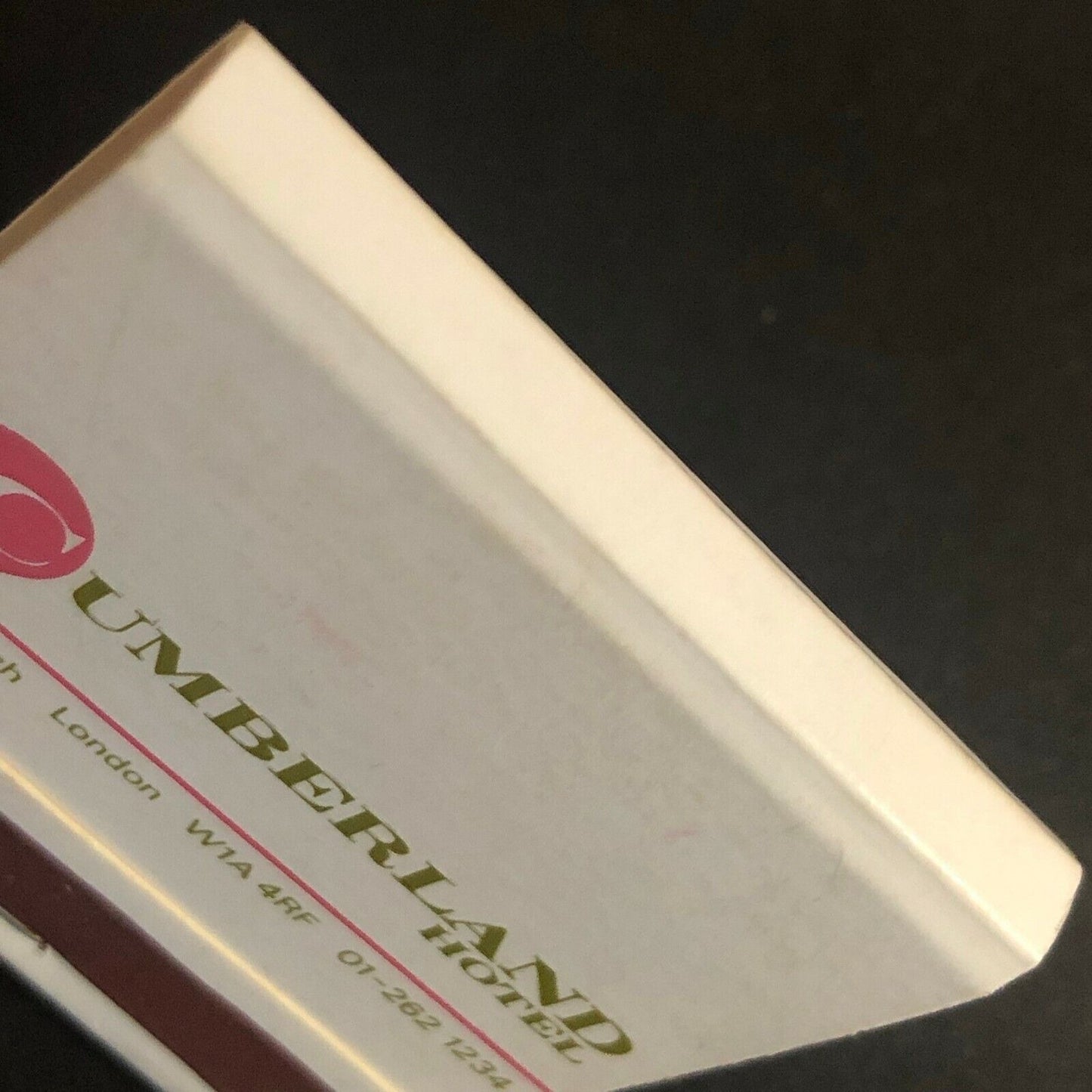 Vintage c1970's-80's Full Slim Matchbook Cumberland Hotel London