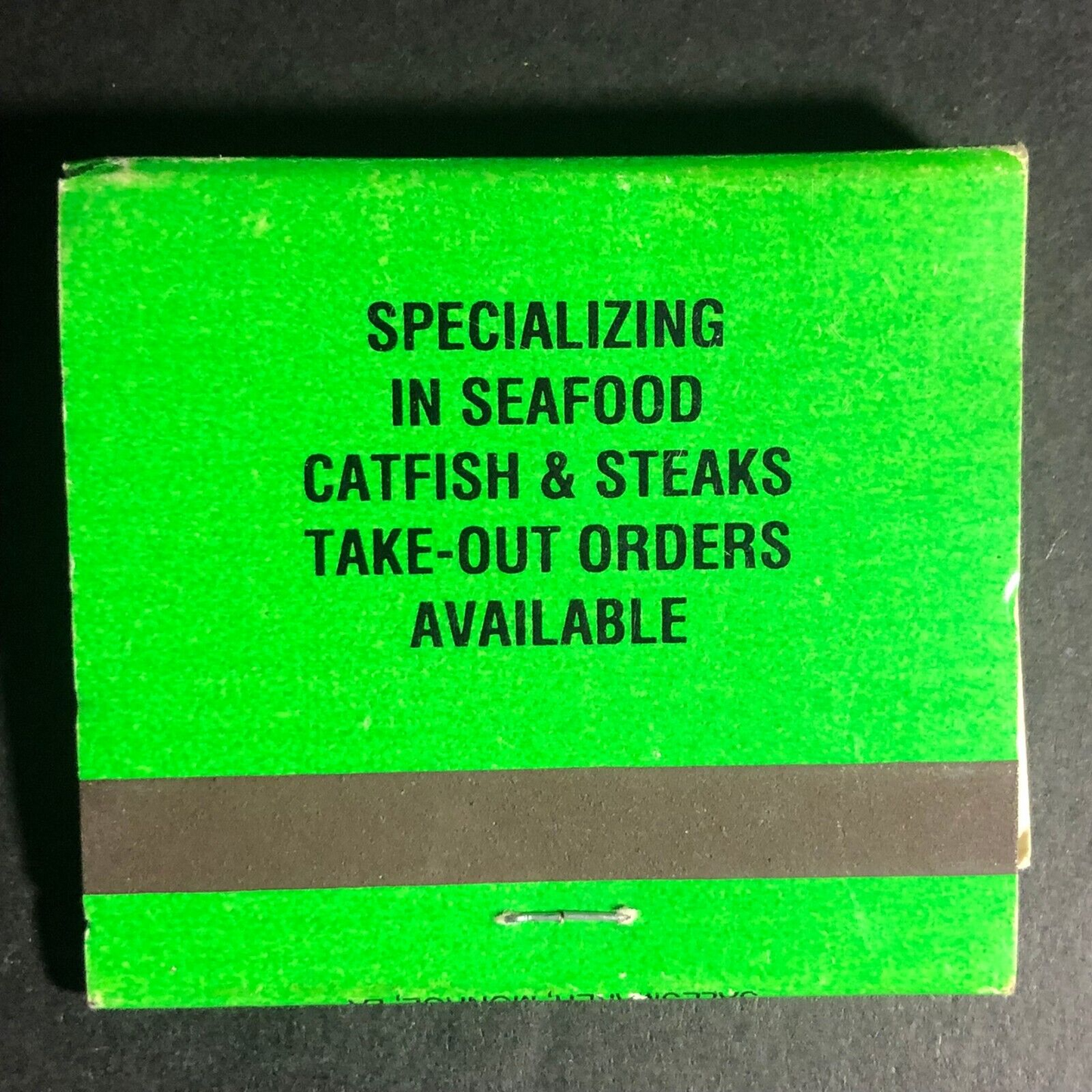 Jeano's Catfish & Seafood Restaurant Grayson, LA Matchbook c1975-85 (Green)