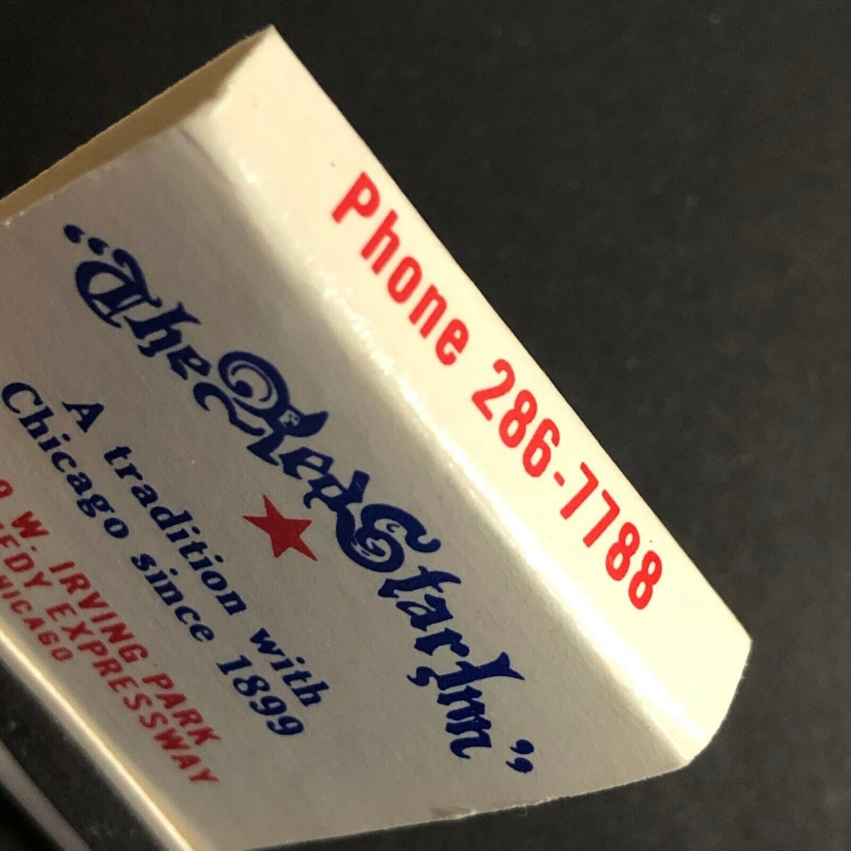 Scarce Vintage c1960's Full Matchbook "The Red Star Inn" Chicago (White Stick)