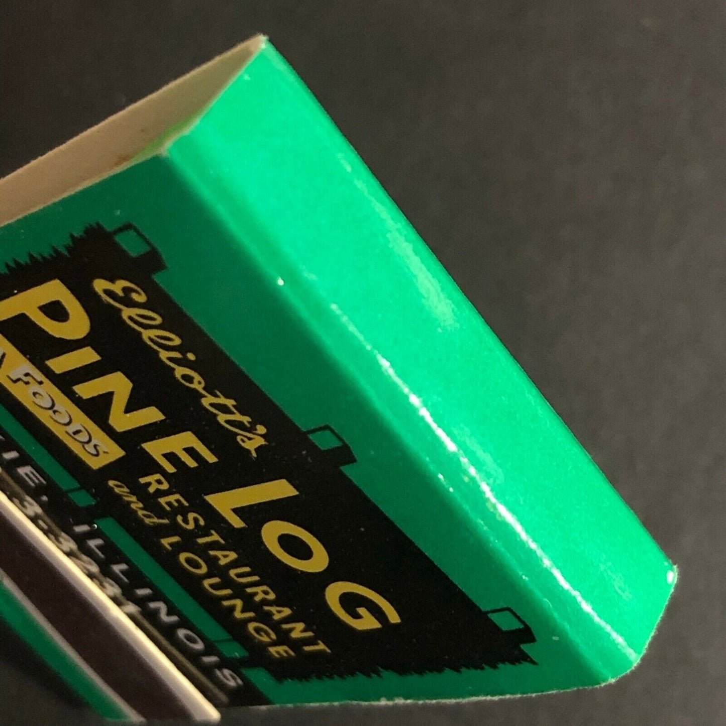 Scarce c1950's-60's Full Matchbook Elliott's Pine Log Restaurant Lounge Skokie