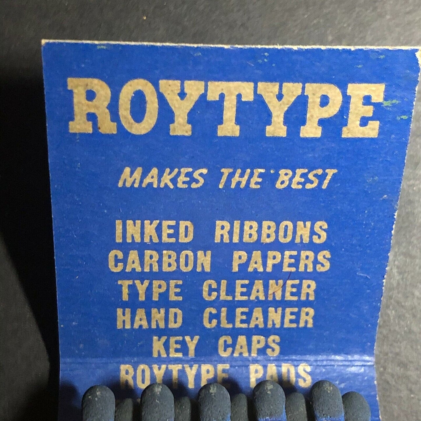 1940-50's Full Matchbook Advertising Roytype Carbons "For All Business Machines"