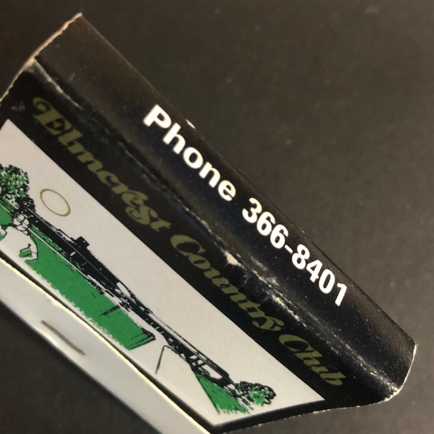 Elmcrest County Club c1970's Full Matchbook
