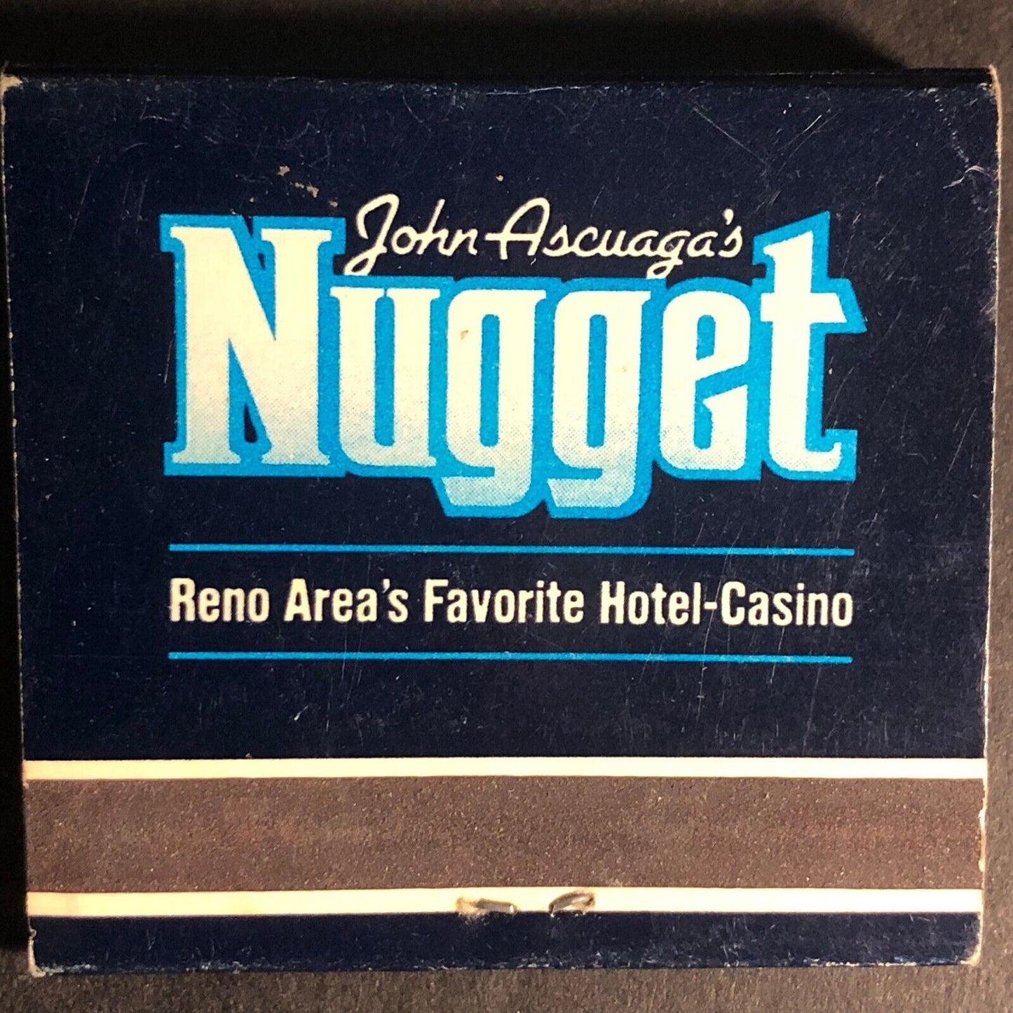 John Ascuaga's Nugget Casino Sparks, NV Full 28-Strike Matchbook c1975-85 VGC