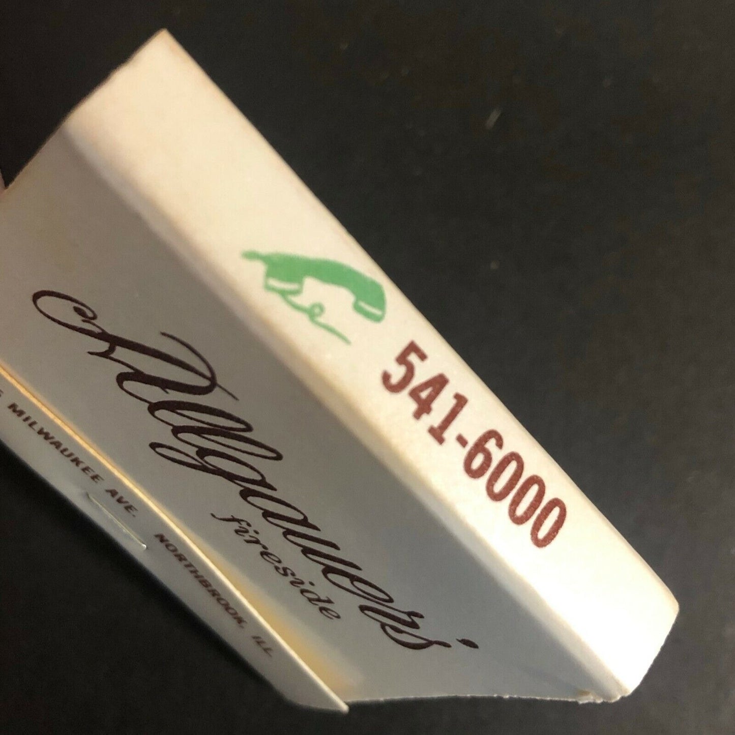 Scarce Vintage c1970's-80's Full Matchbook Allgauer's Hotel Northbrook, ILL