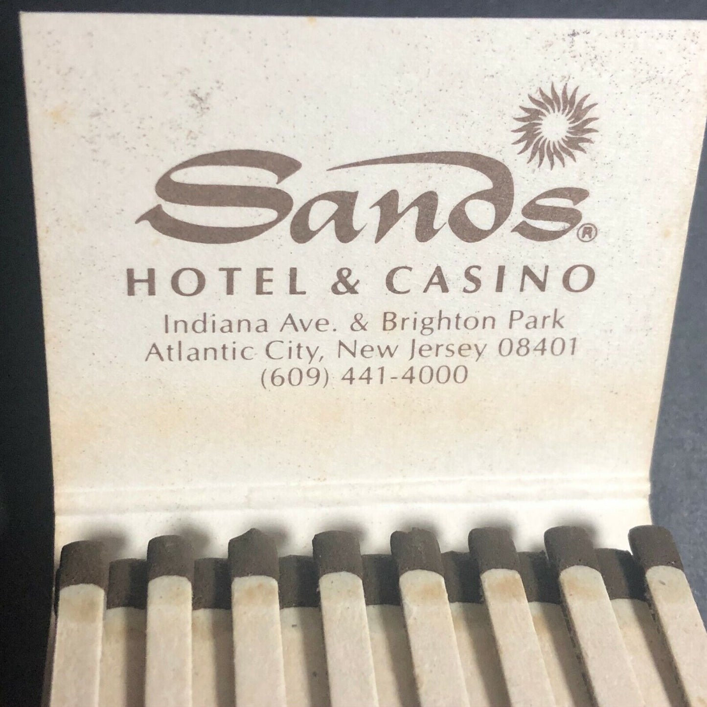 80's Full Matchbook "Sands Hotel & Casino" Atlantic City, NJ