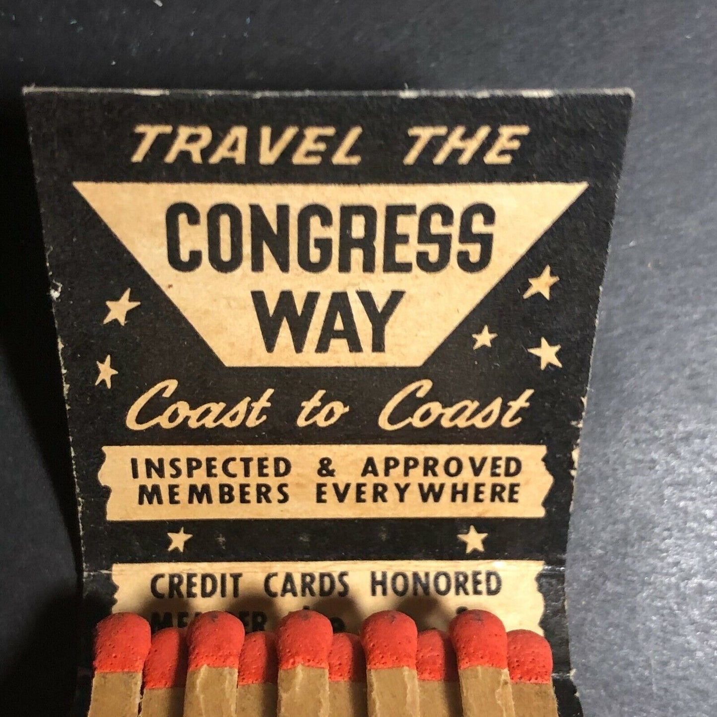 1940's-50's Full Matchbook "Member Congress of Motor Hotels" Annapolis, MD