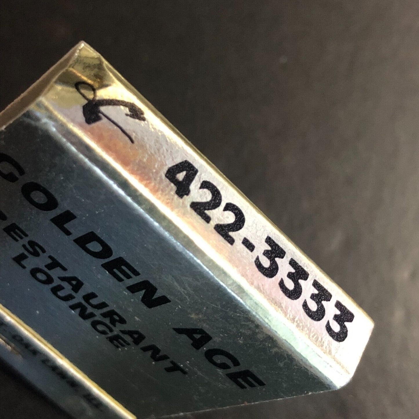 Golden Age Restaurant Lounge Oak Lawn, IL Full Matchbook c1974-80's Foil
