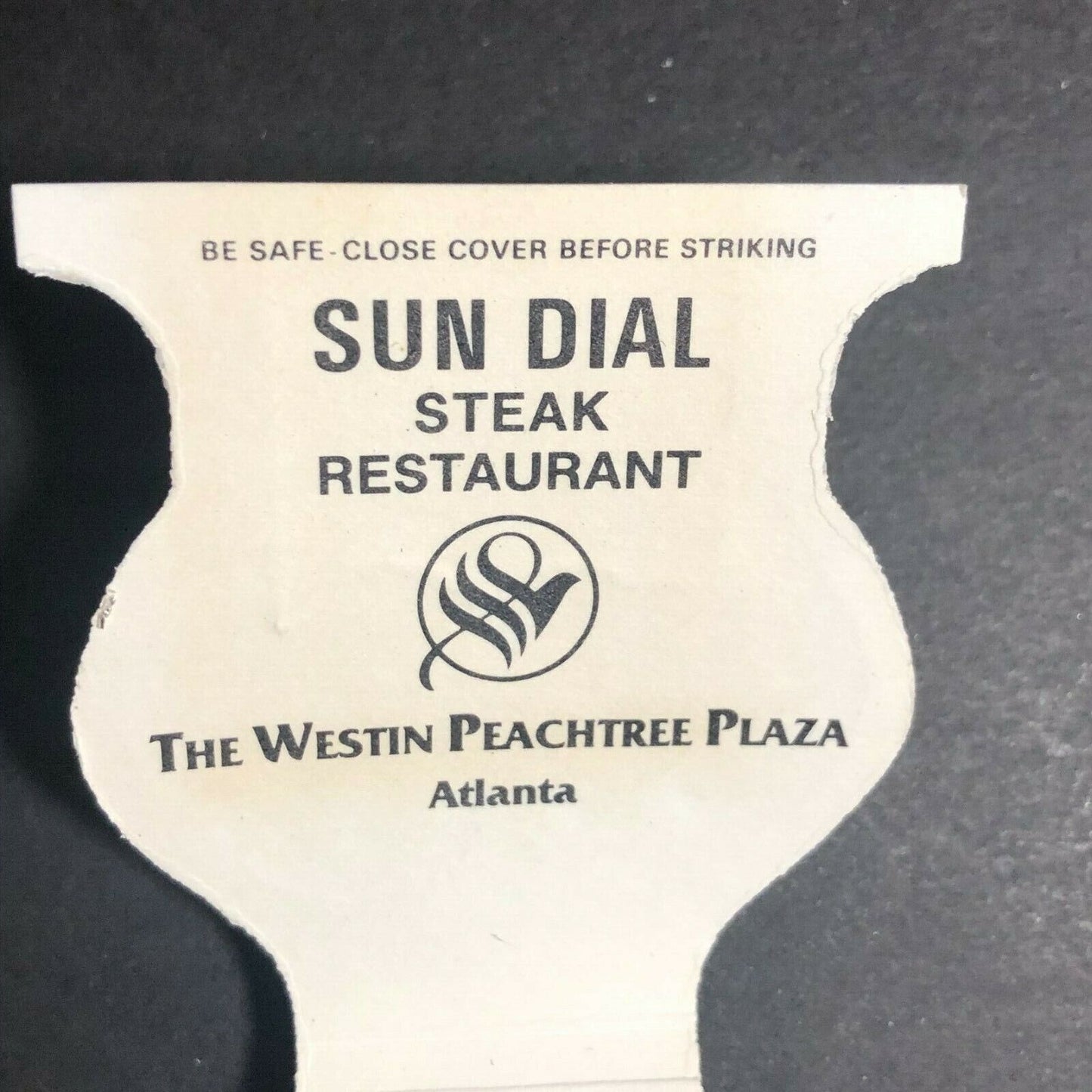 1980's Full Matchbook - Sun Dial Steak Restaurant - Atlanta, GA