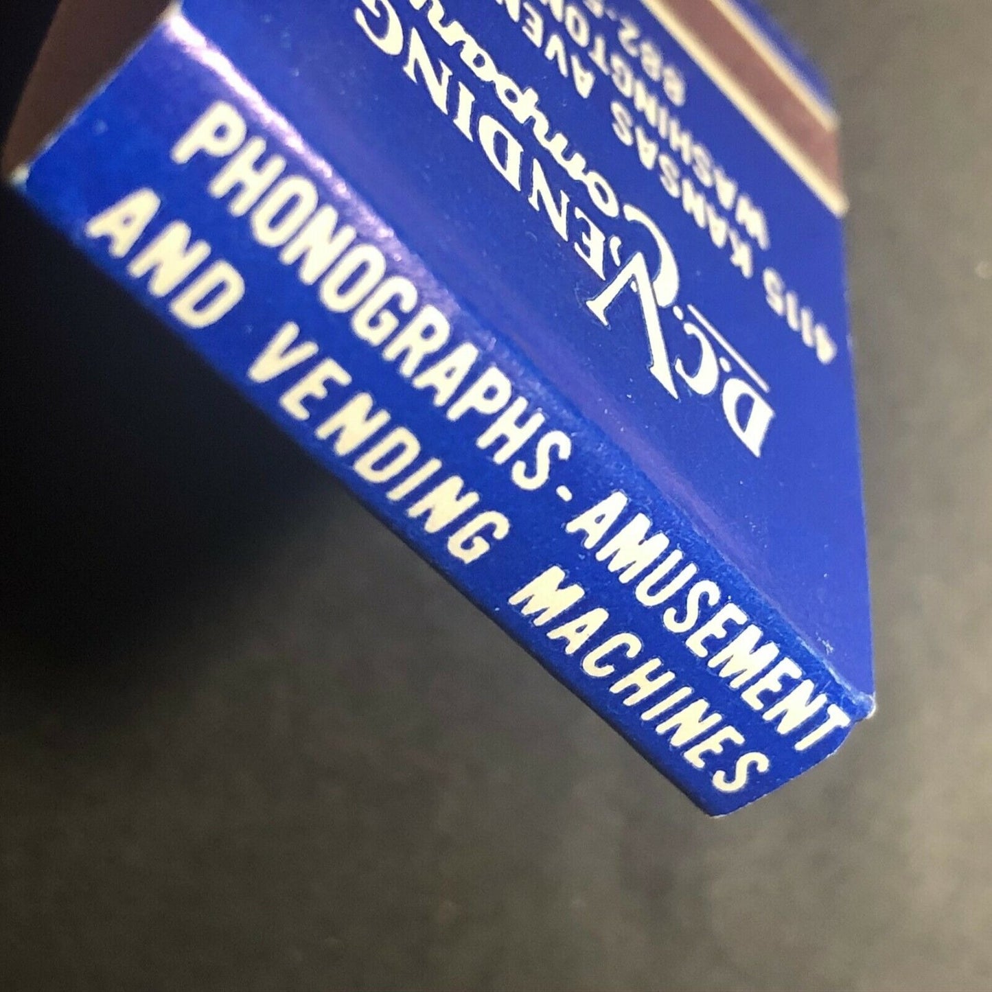 1970's Full Matchbook "D.C. Vending Company" Washington, DC