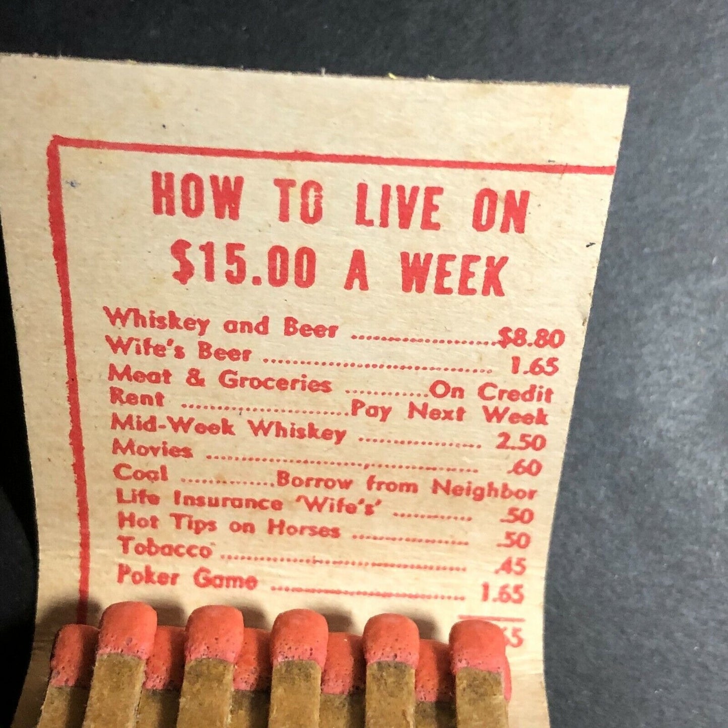 1950-60's Full Matchbook Advertising - Nelson's Garage & Bait - Sound View, CONN
