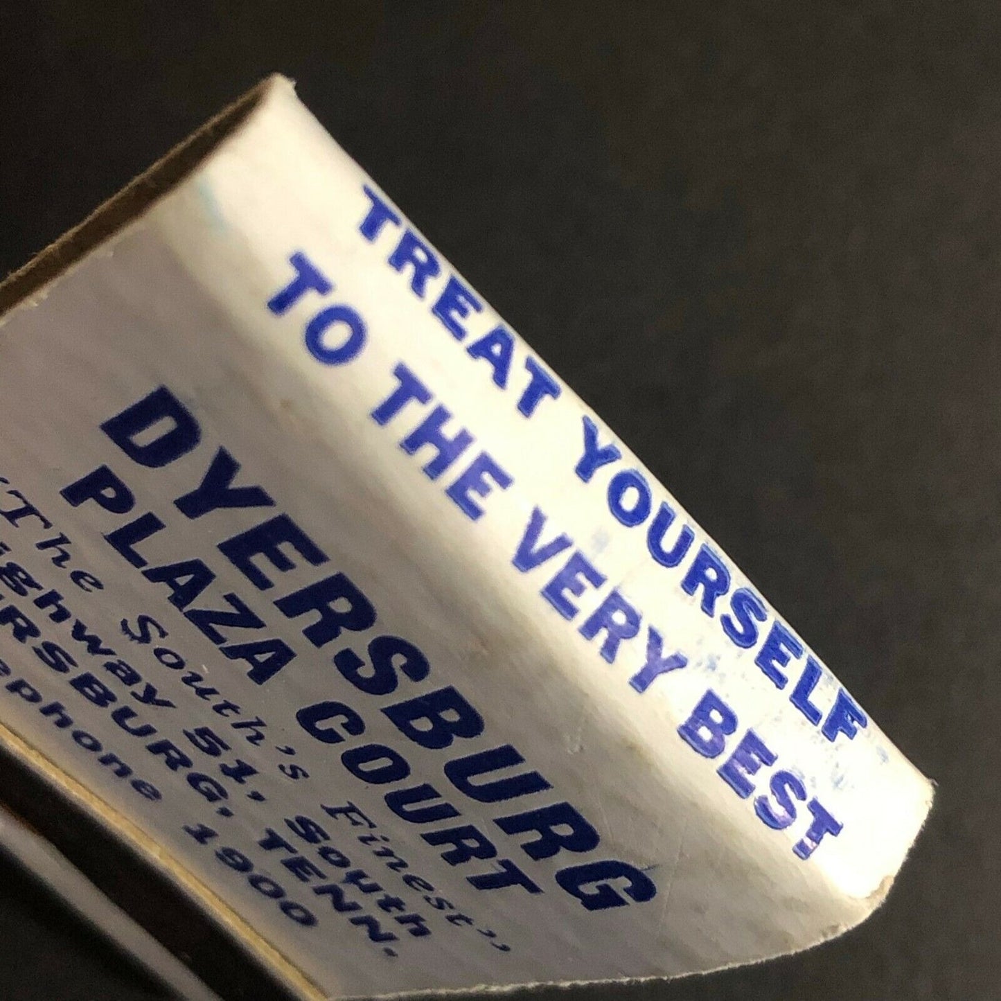 Scarce Vintage c1950's-60's Full Matchbook Dyersburg Plaza Court (Motel) TENN
