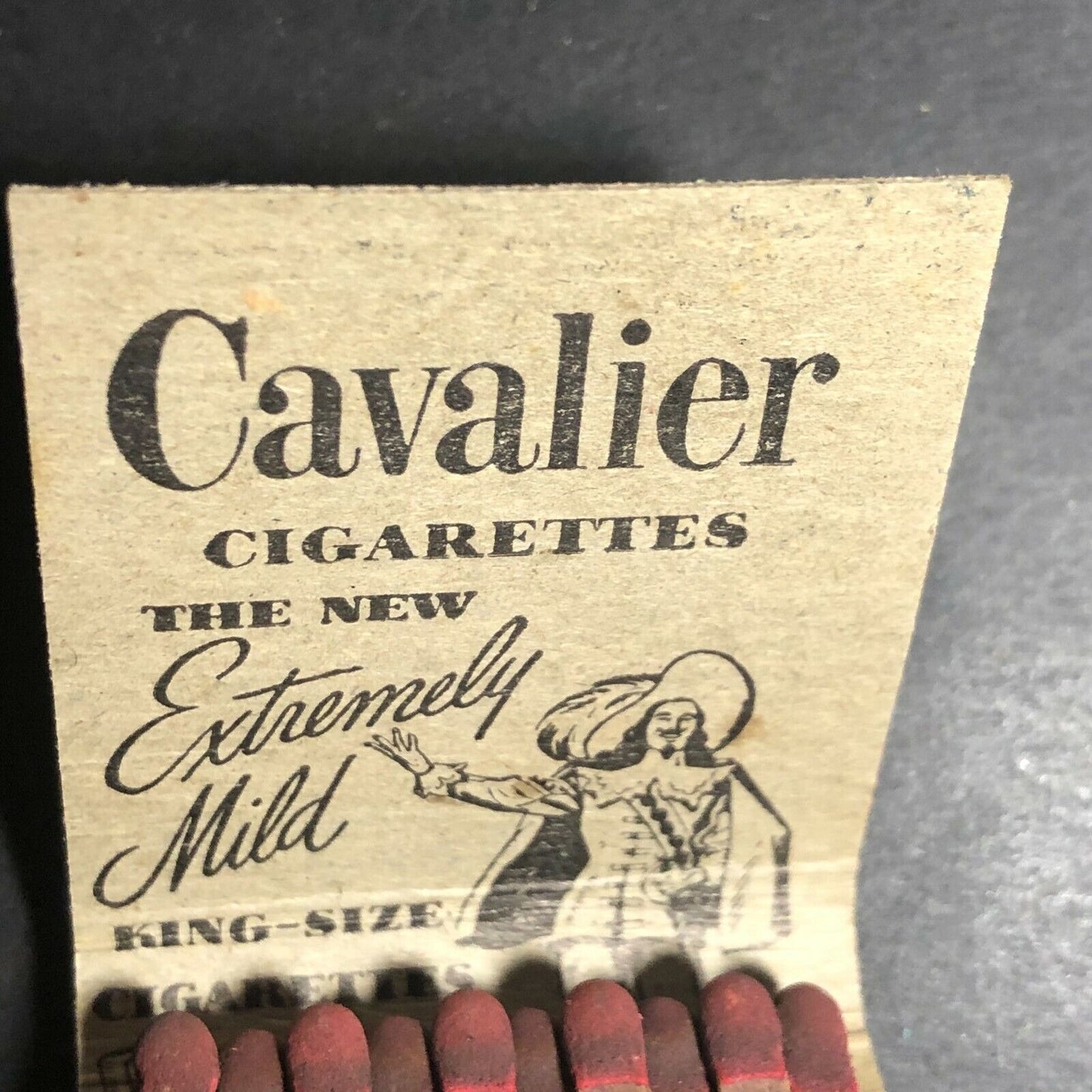 1940's-50's Full Matchbook "Cavalier Cigarettes" "King Size"
