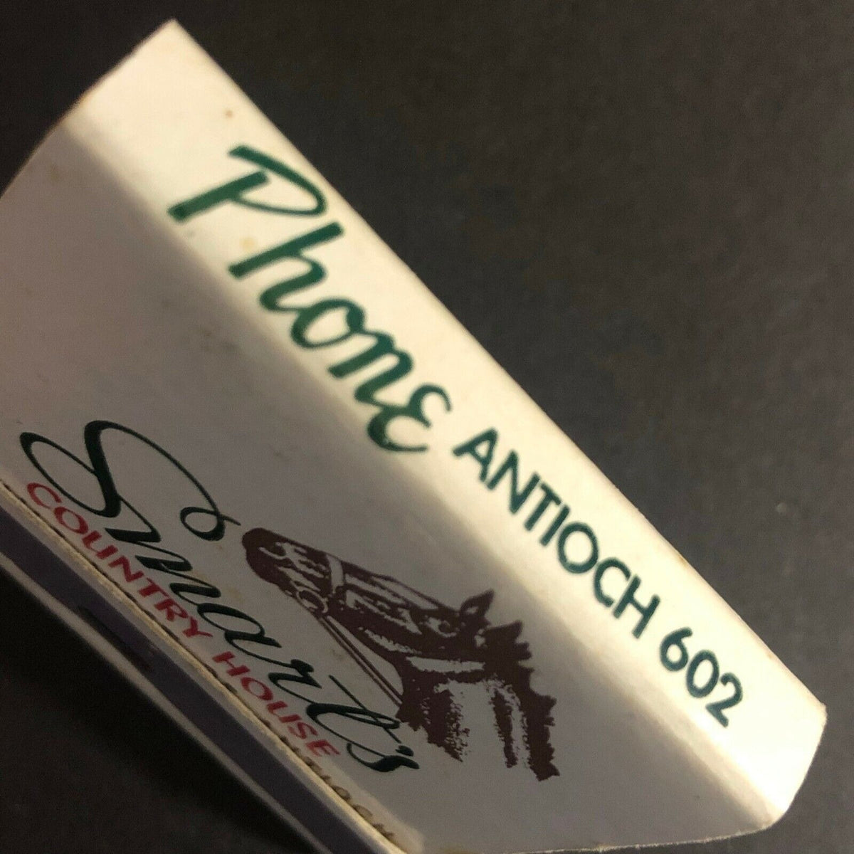 Vintage Scarce c1960's Full Matchbook "Smart's Country House Restaurant" Antioch