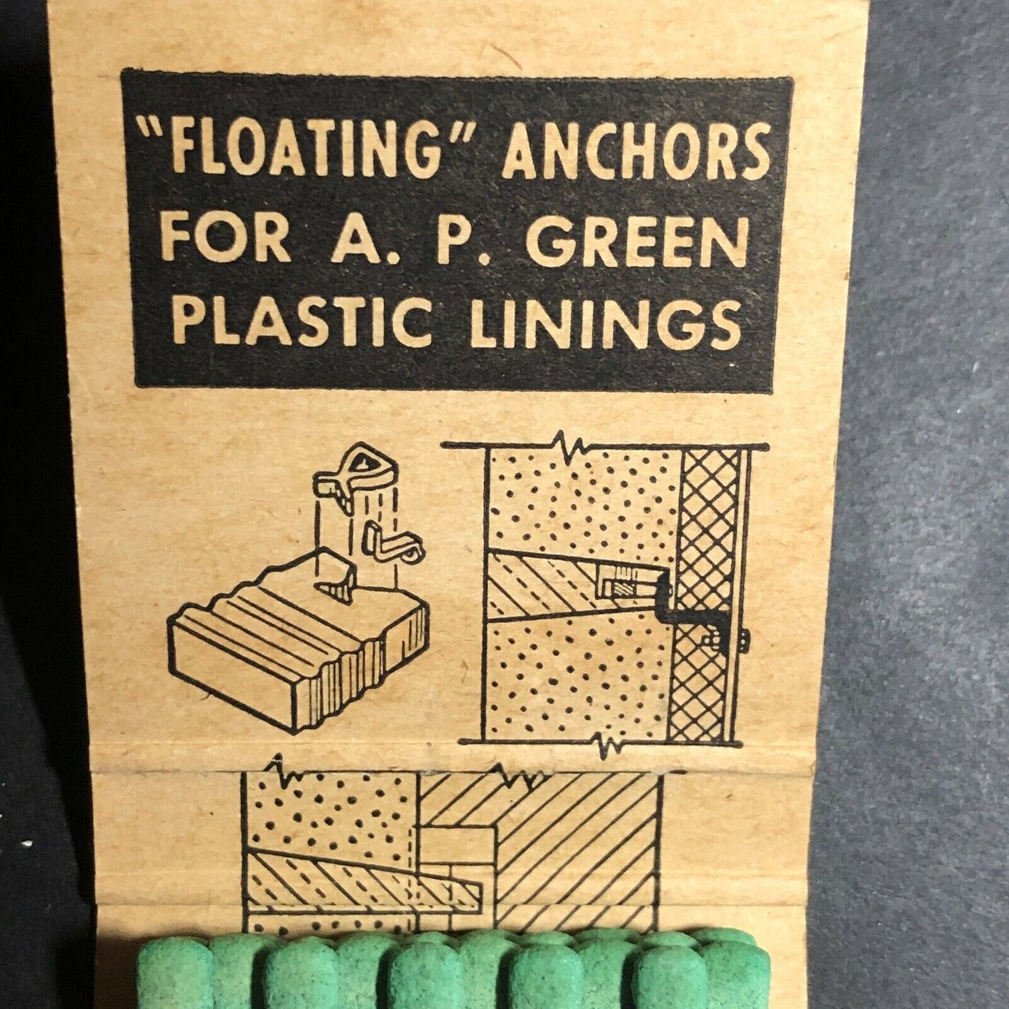1940-50's Full Matchbook Advertising - Connecticut Firebrick Co. Bridgeport