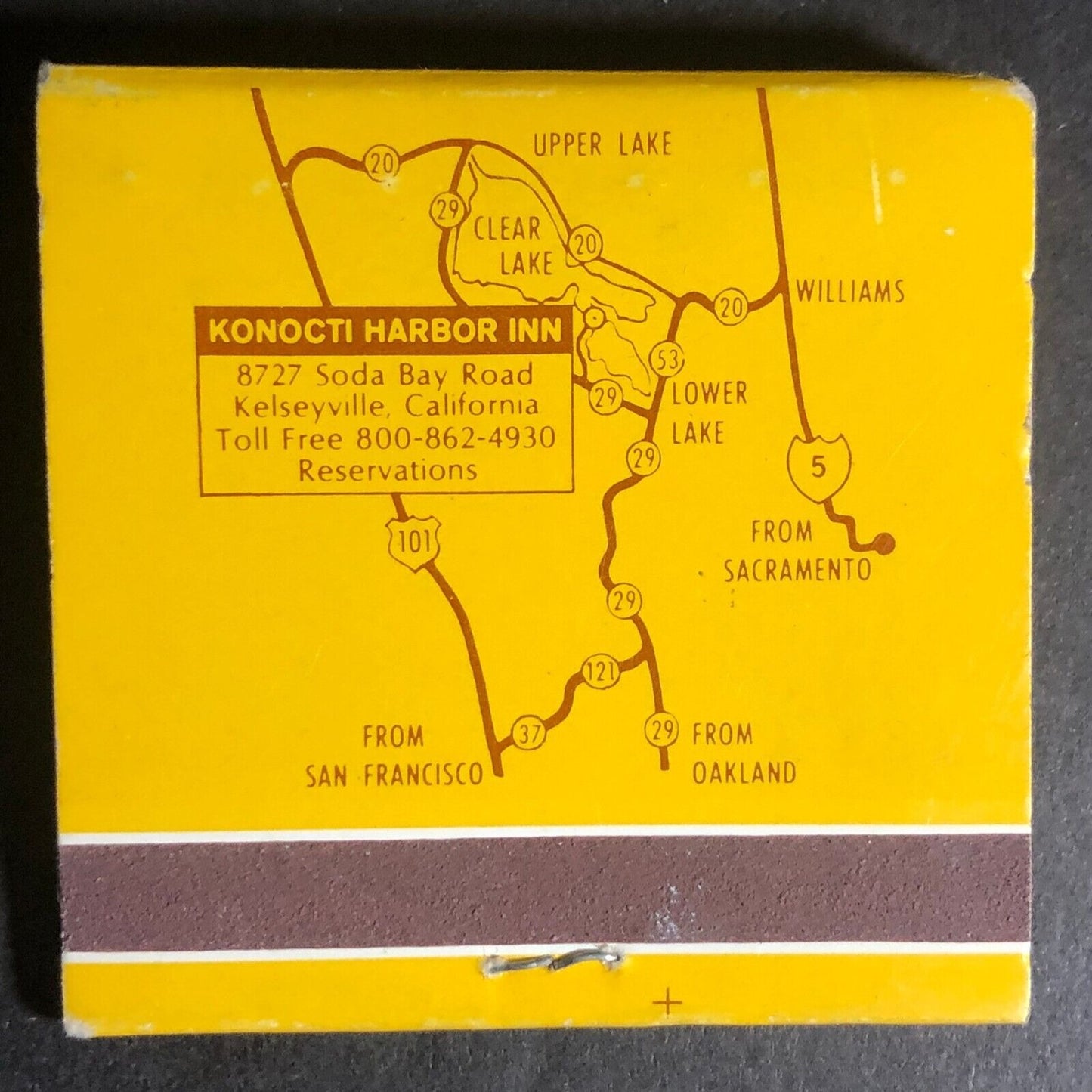 Konocti Harbor Inn Clear Lake, CA 28-Strike Full Matchbook c1975-85 VGC